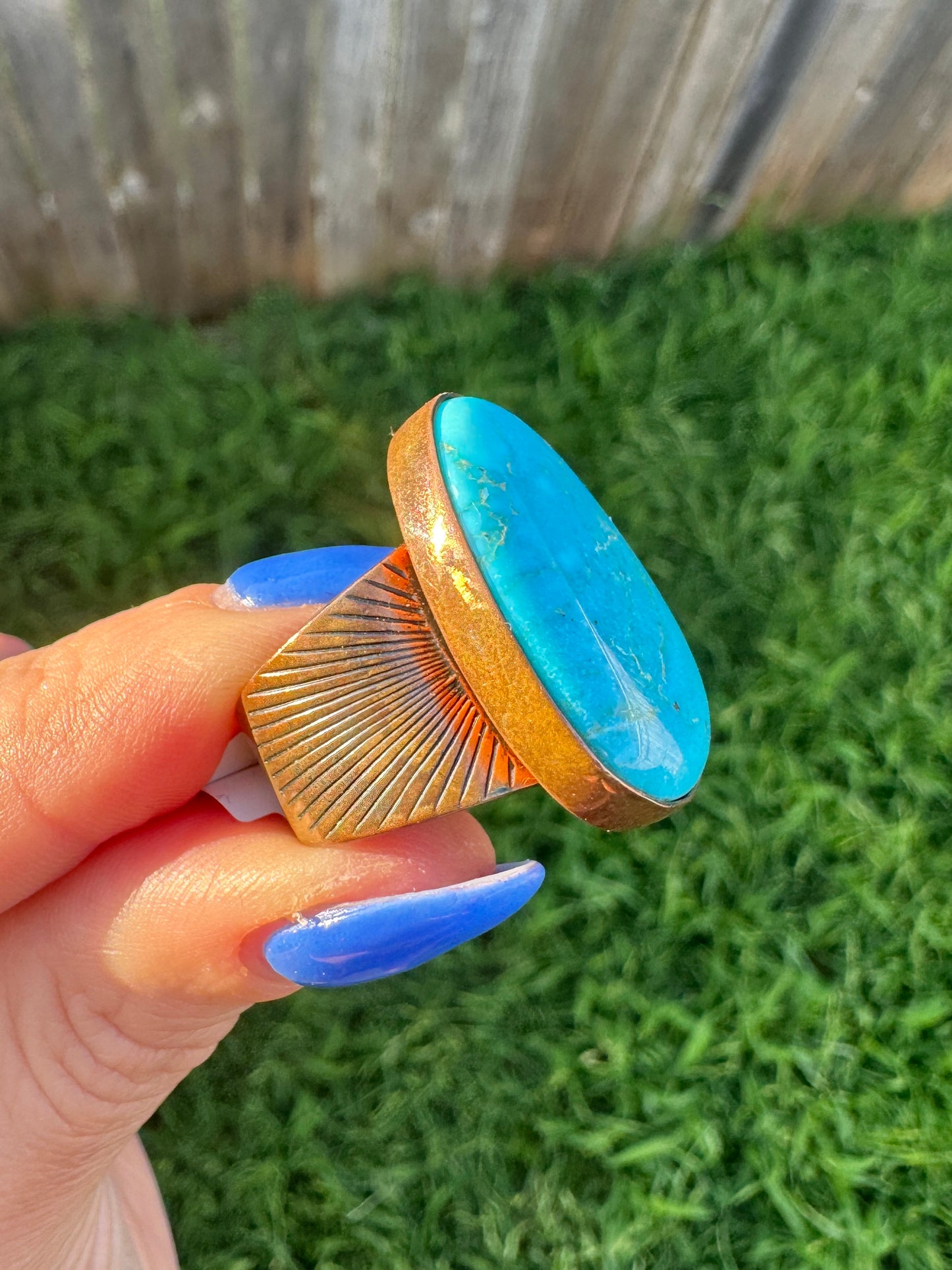 Copper Turquoise Ring