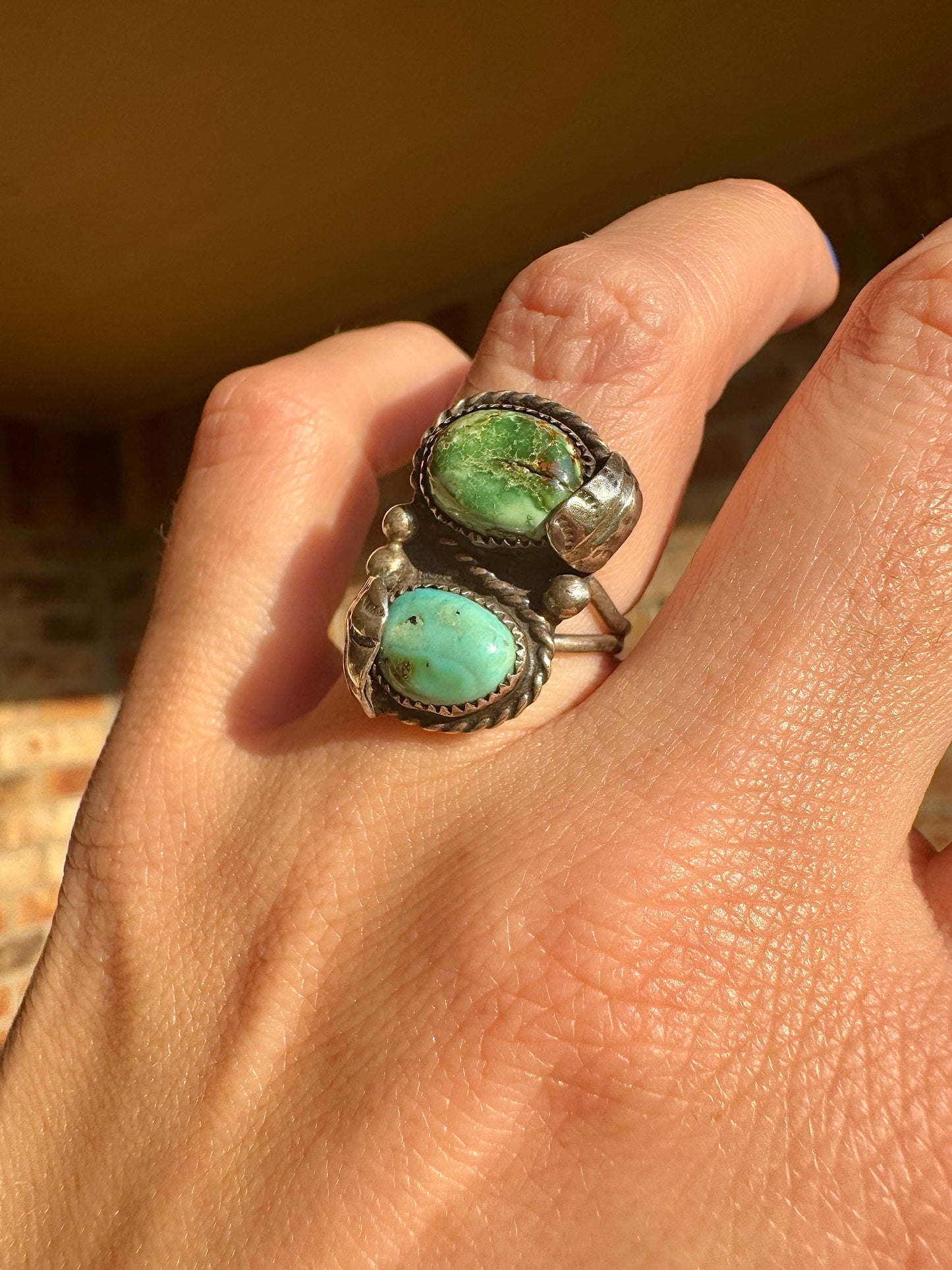 Vintage Sterling Silver Turquoise Ring