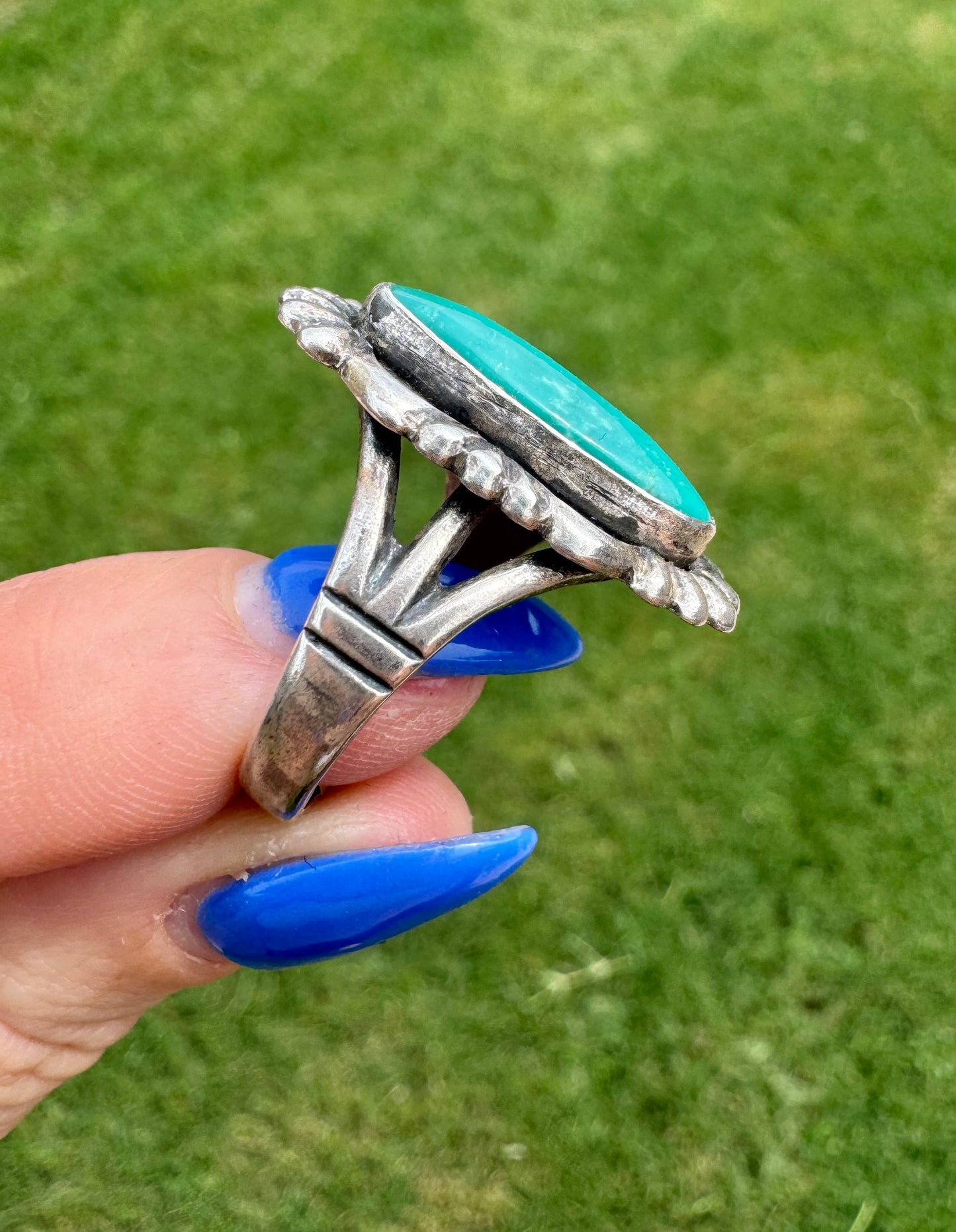 Vintage Sterling Silver Turquoise Ring