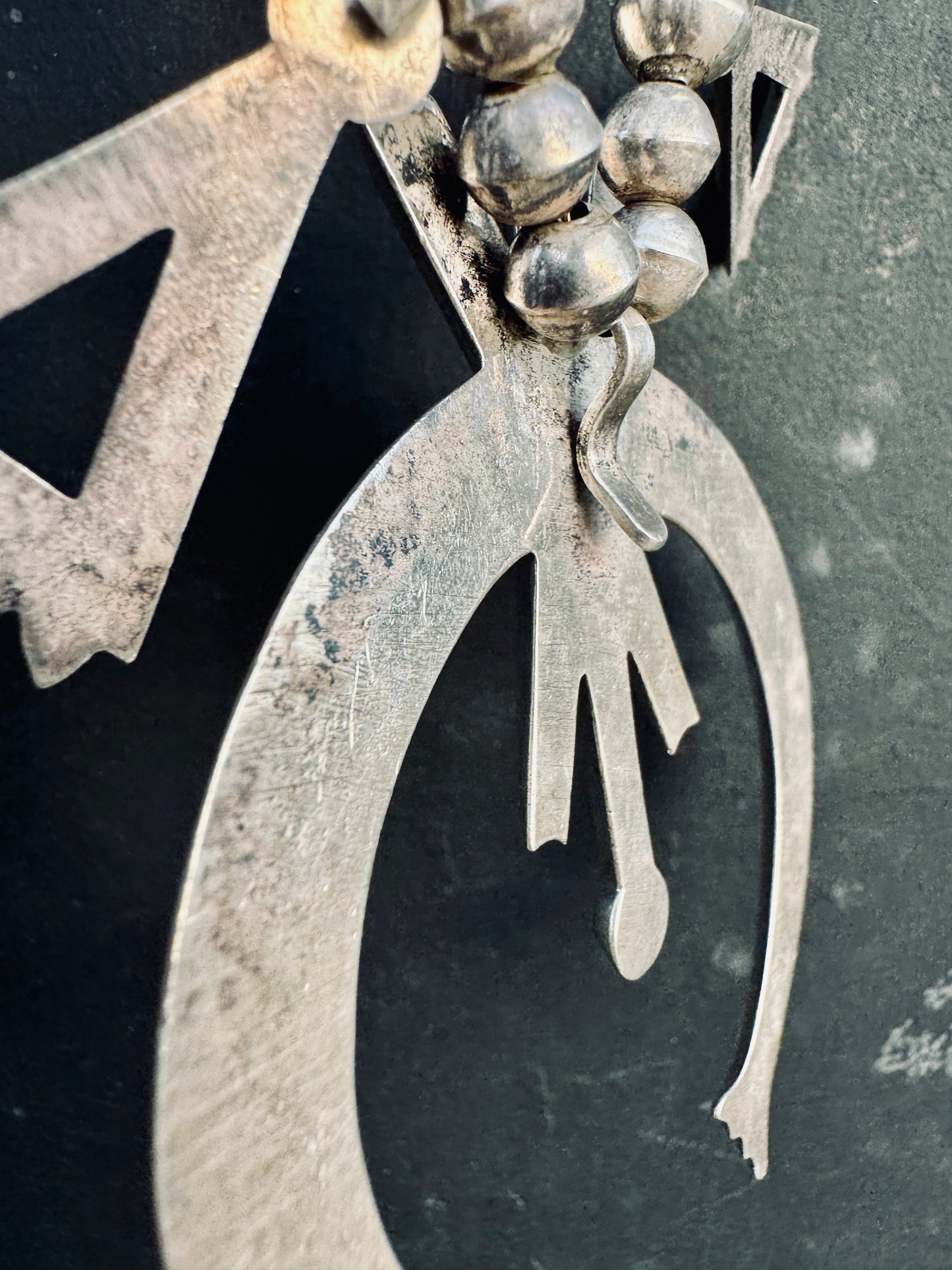 AMAZING Vintage Sterling Silver Heavy Genuine Navajo Squash Blossom
