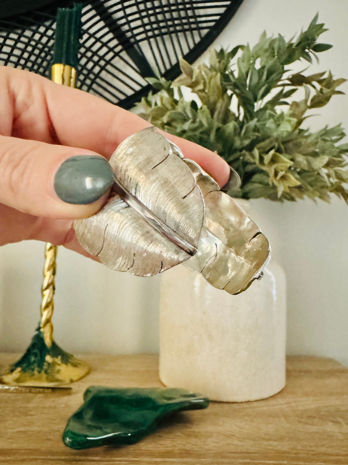 Sterling Silver Large Legacy Leaf Cuff Bracelet
