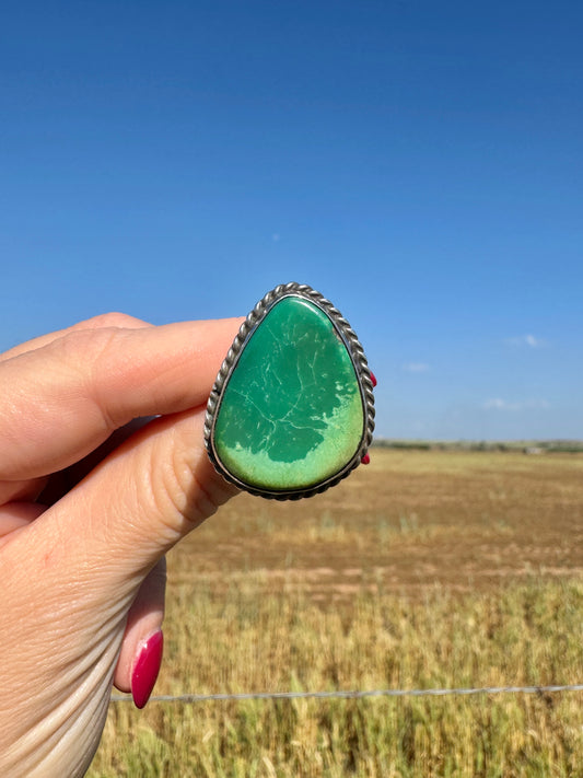 Vintage Sterling Silver Turquoise Ring Signed