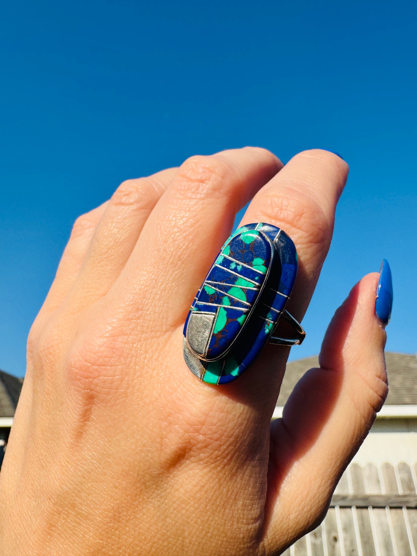 Vintage Sterling Silver Lapis Lazuli Ring