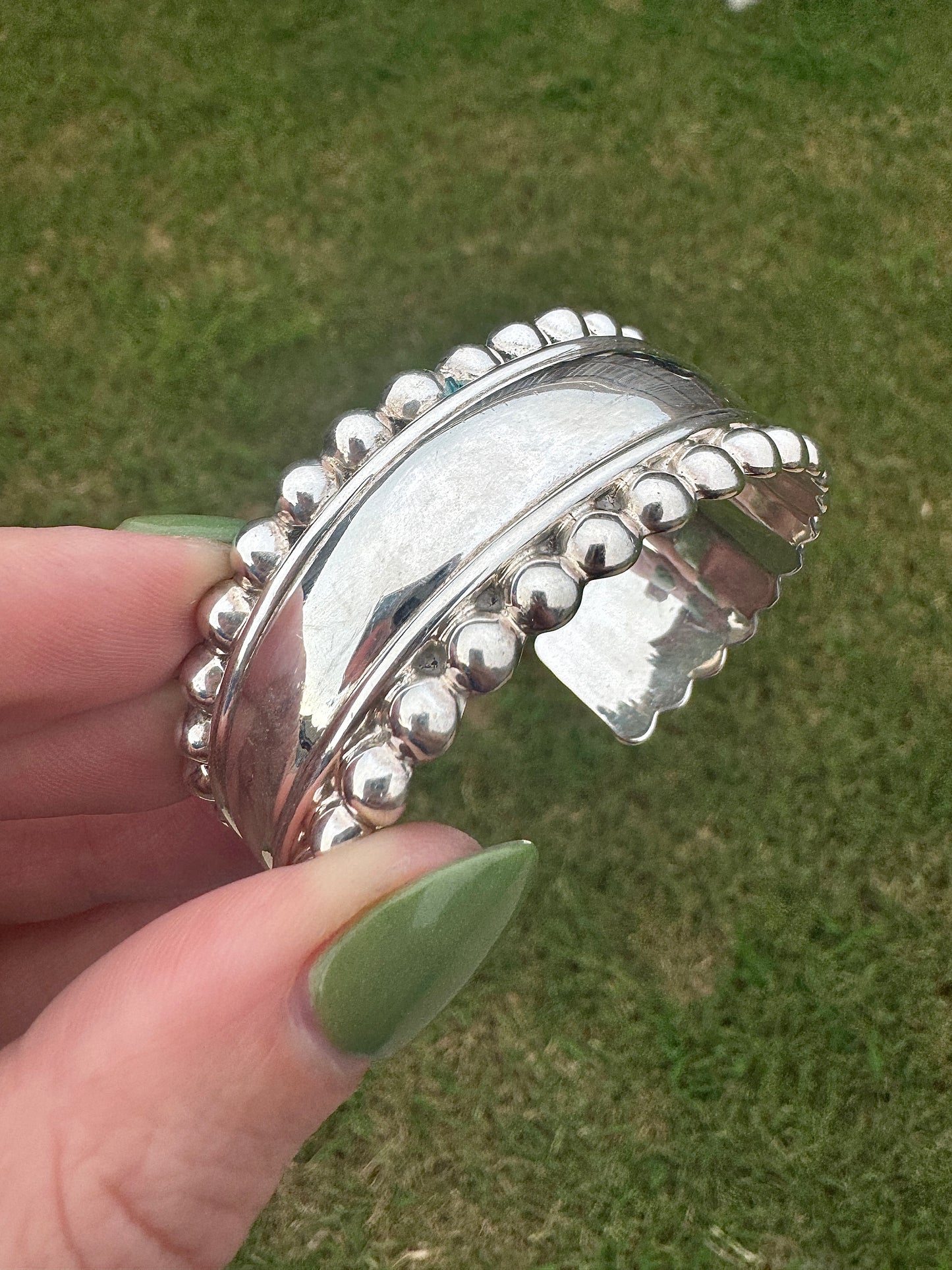 Sterling Silver Wide Cuff Bracelet