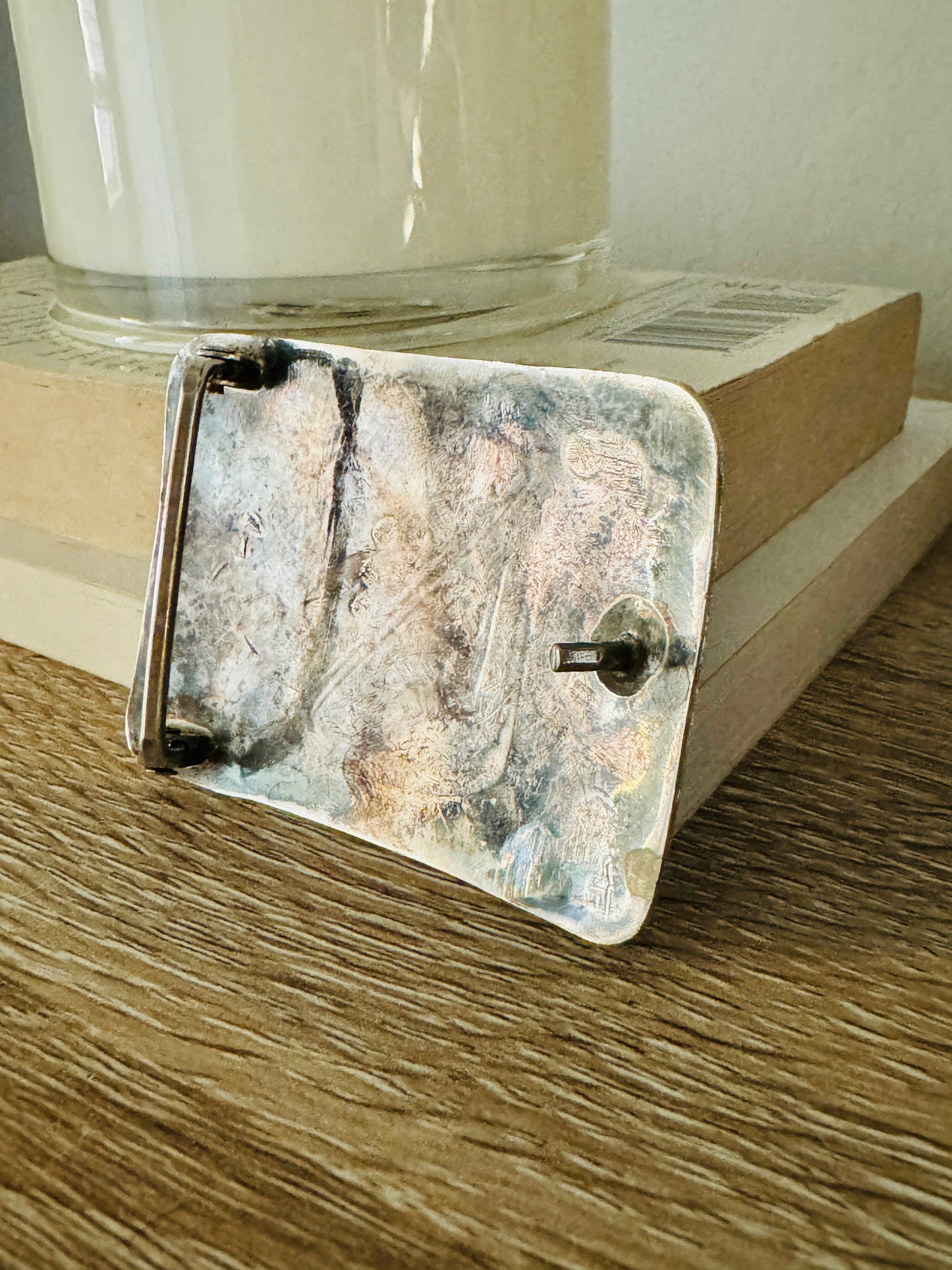 Vintage Sterling and Turquoise Belt Buckle