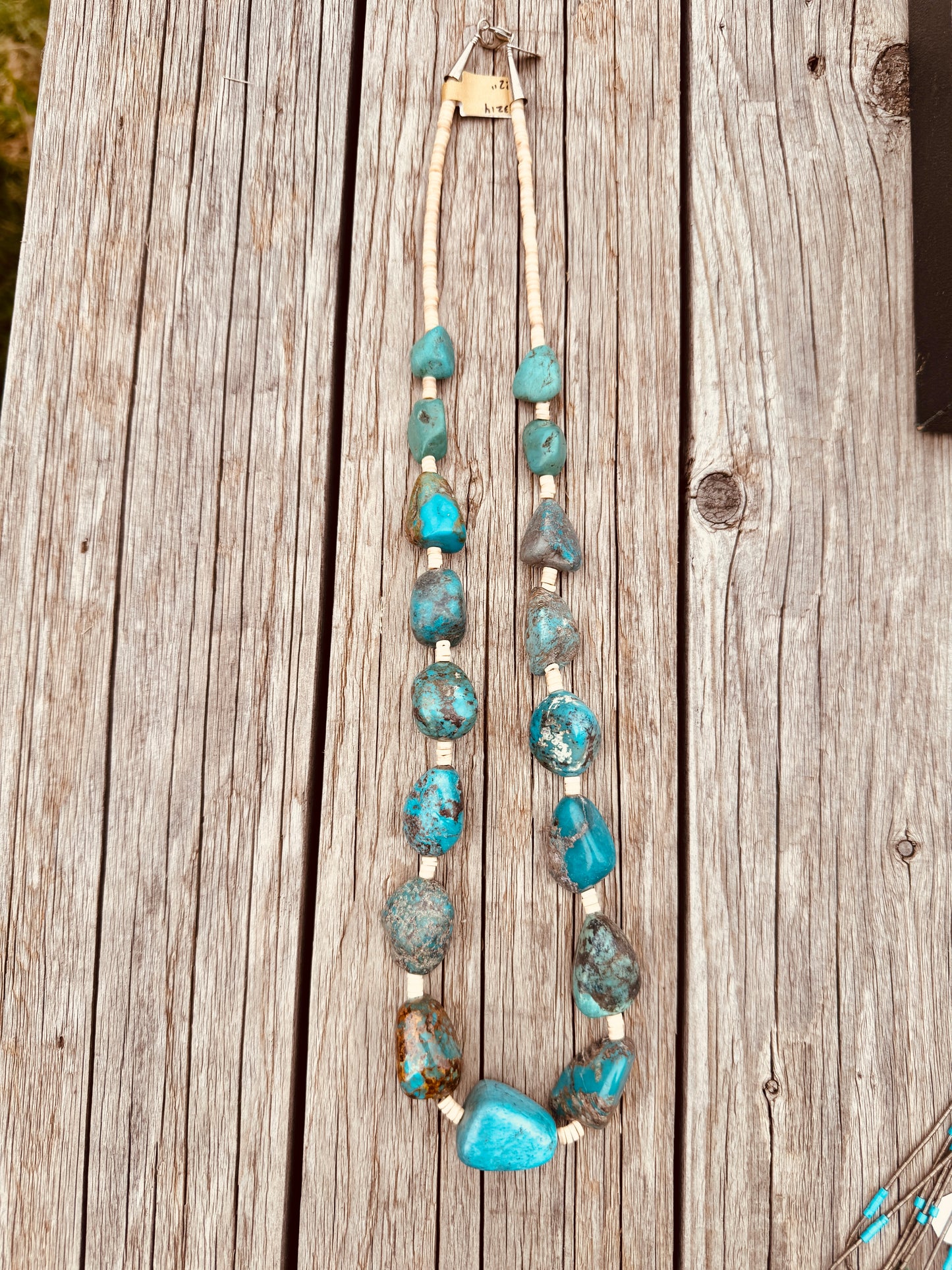 Sterling Turquoise and Heishi Necklace