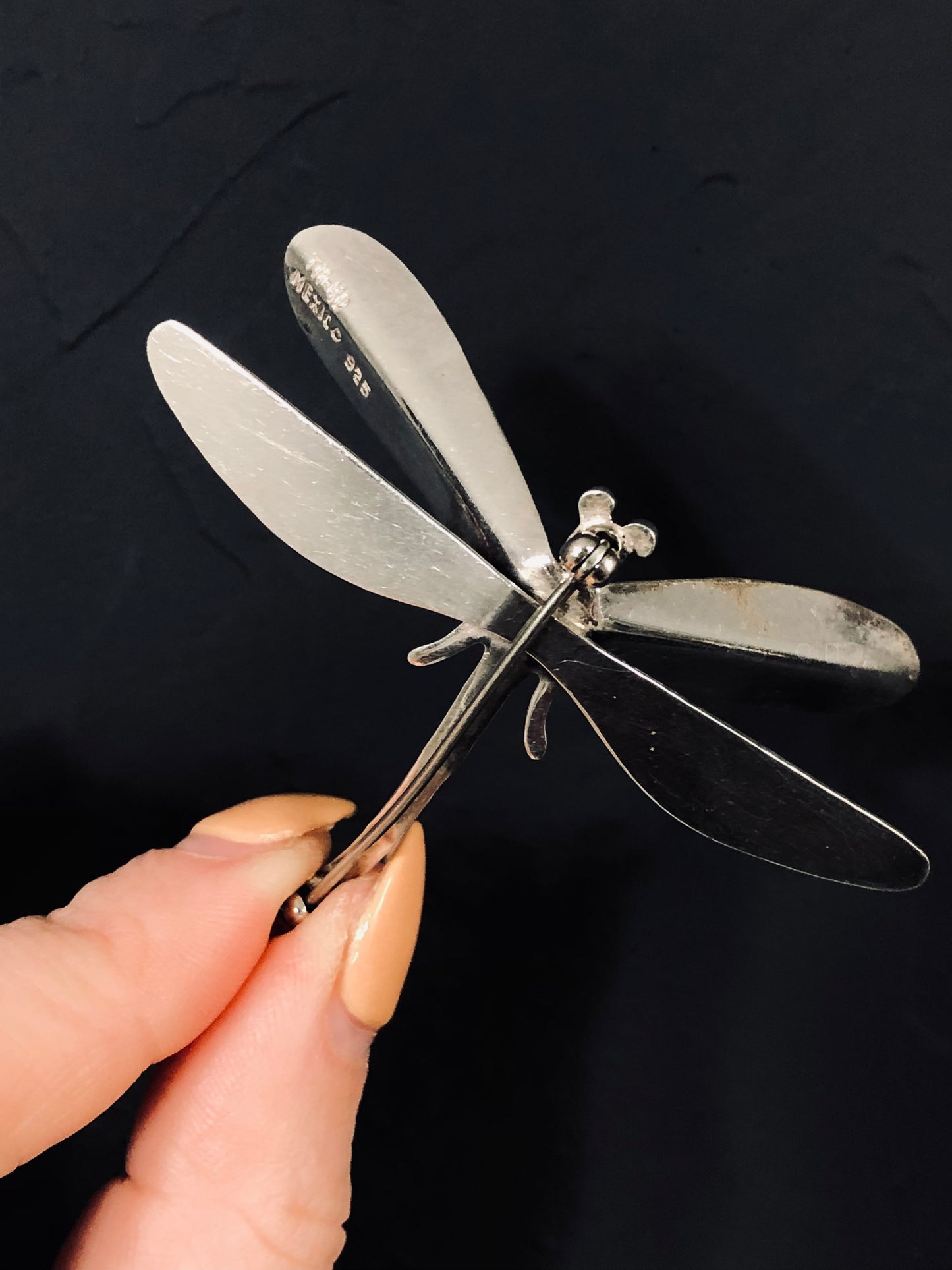 Large Sterling Dragon fly Pin/Brooch