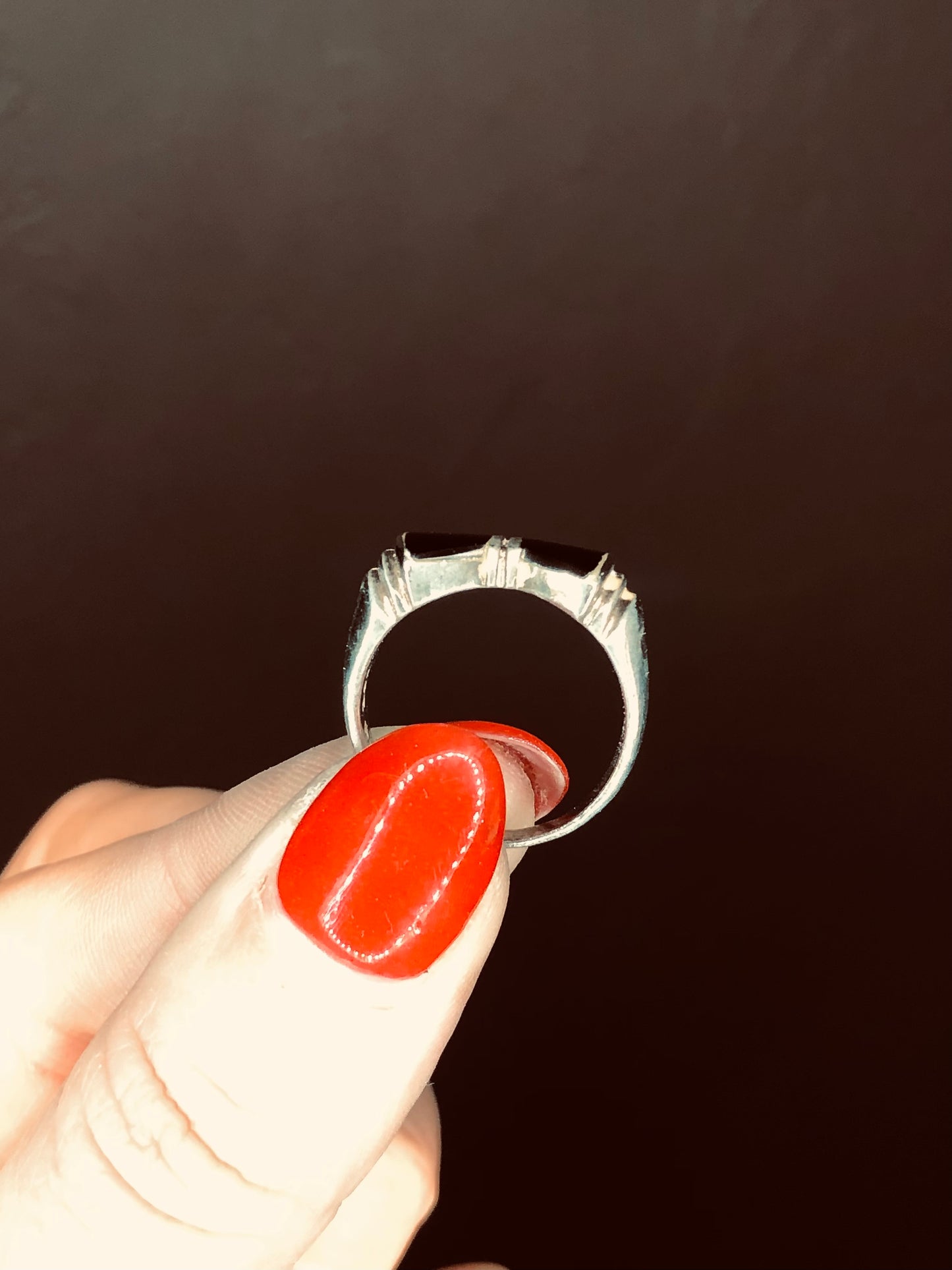 Sterling Black Onyx Bow Ring