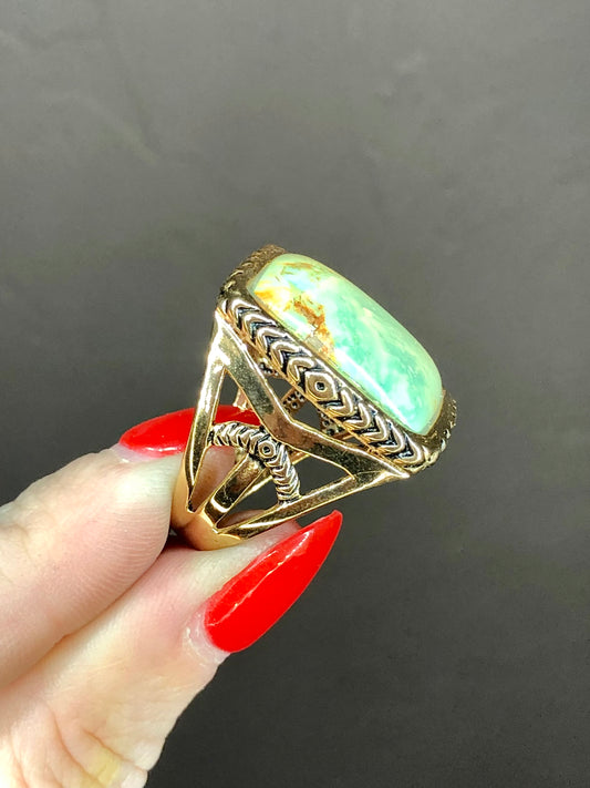 Barse Bronze Turquoise Ring