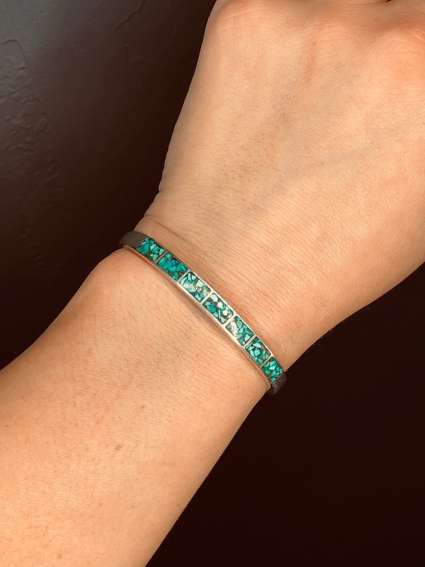 Vintage Sterling Turquoise Cuff Bracelet