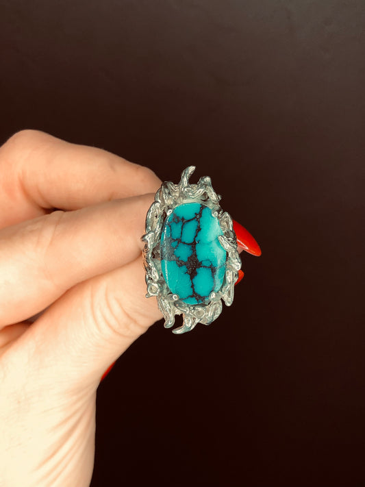 Sterling Turquoise Nest Ring