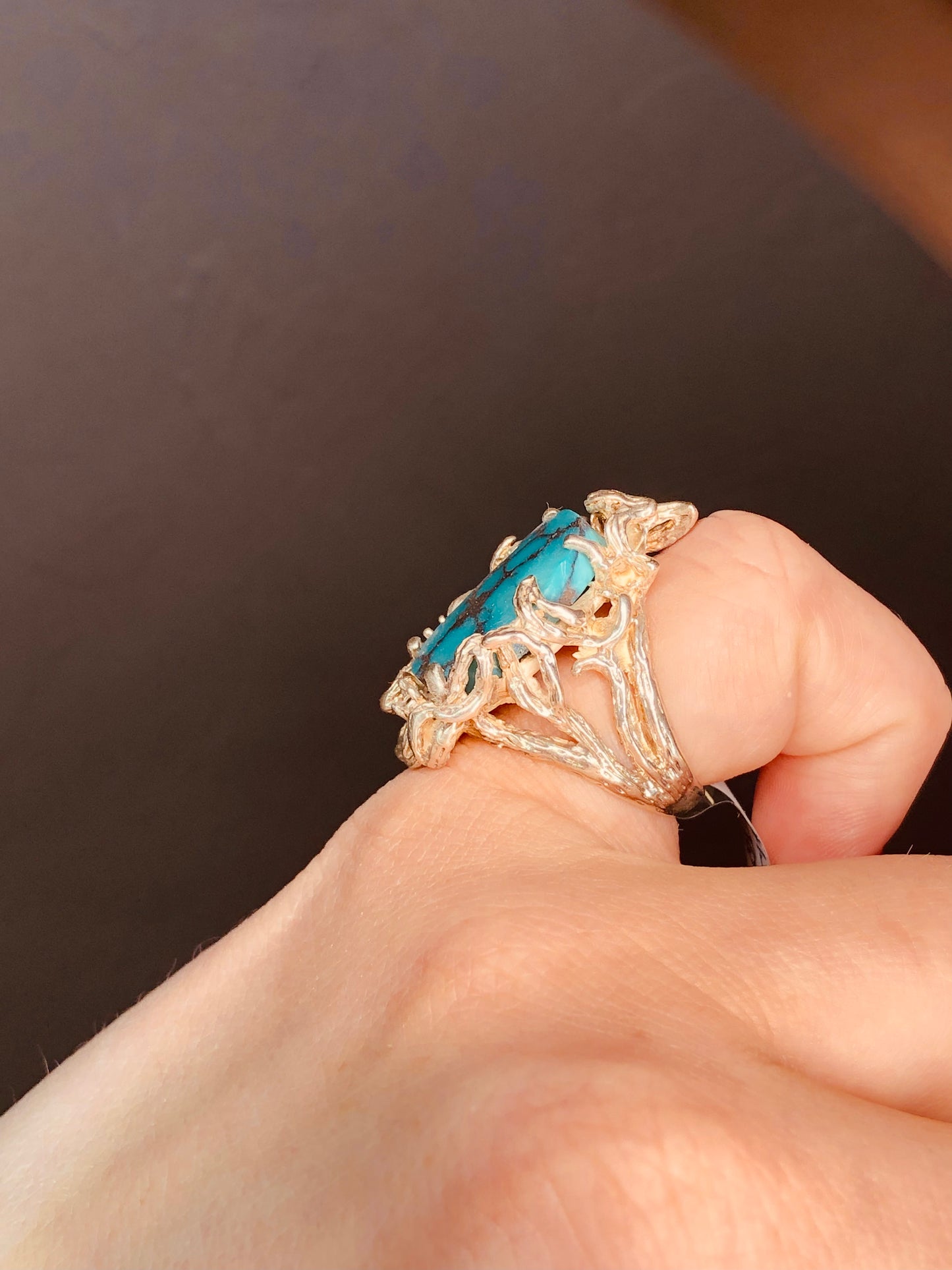 Sterling Turquoise Nest Ring