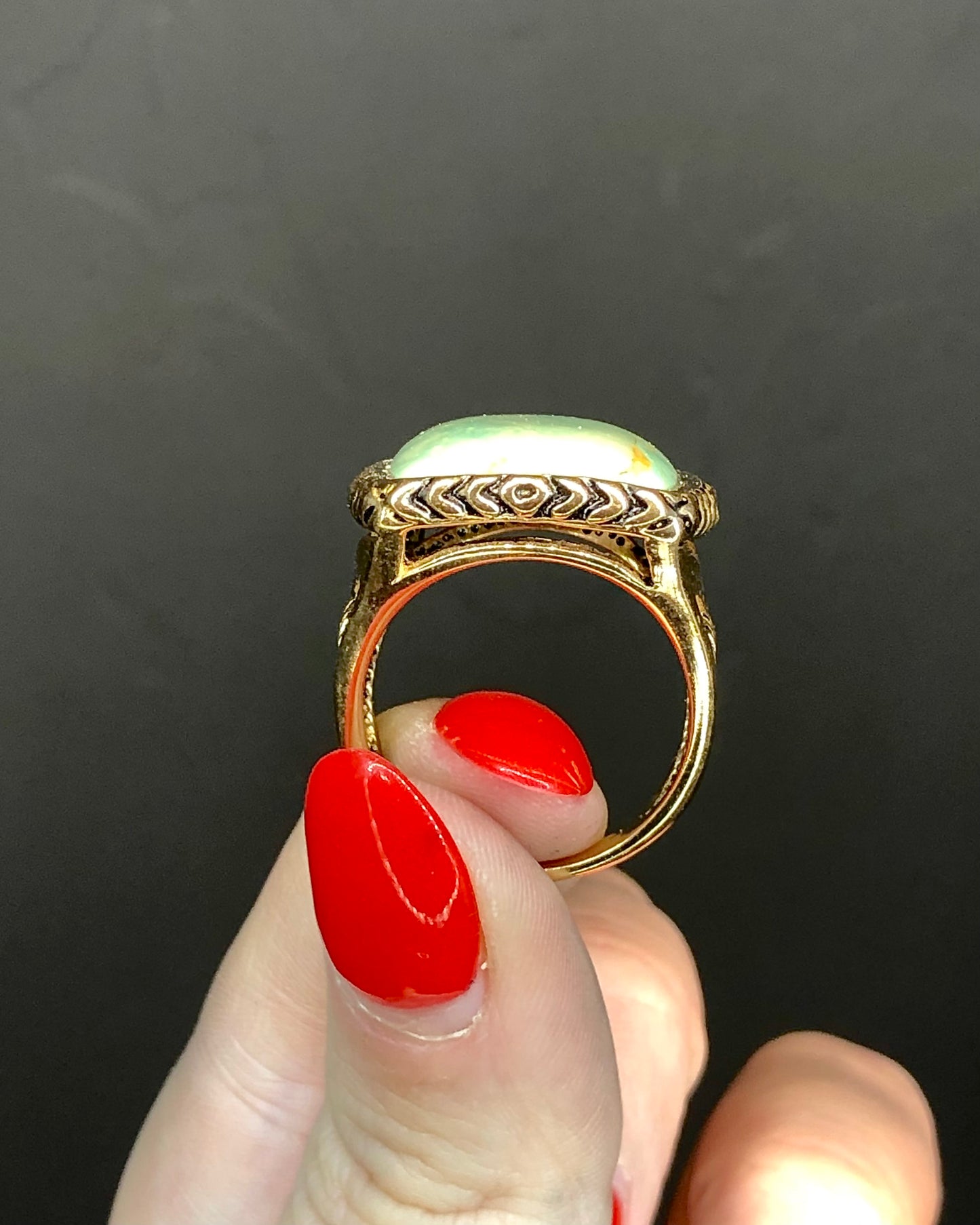 Barse Bronze Turquoise Ring
