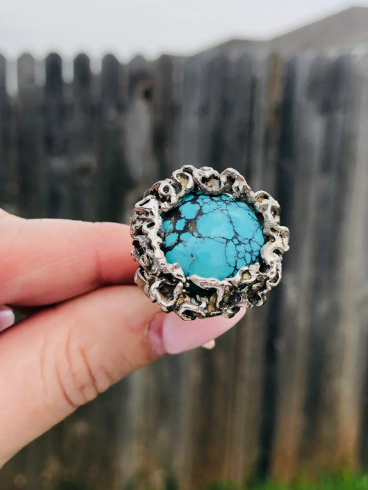 Sterling Turquoise Nest Ring