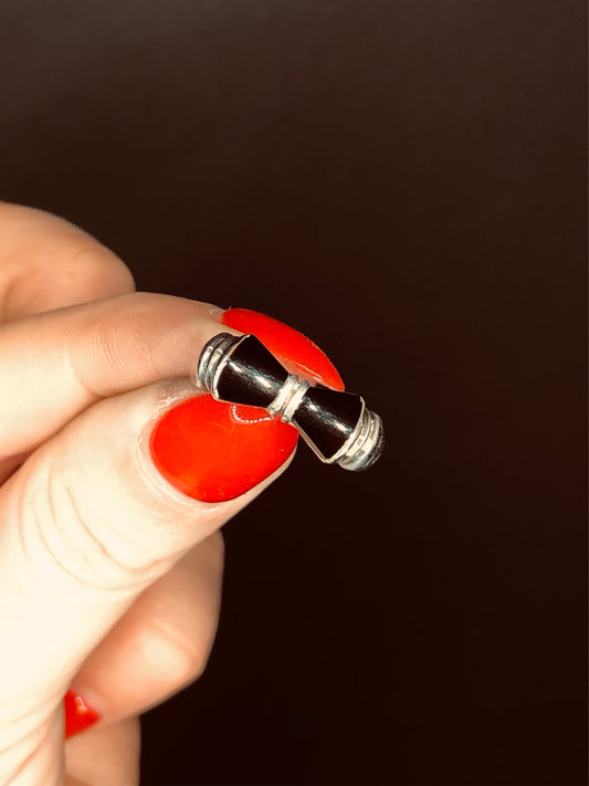 Sterling Black Onyx Bow Ring