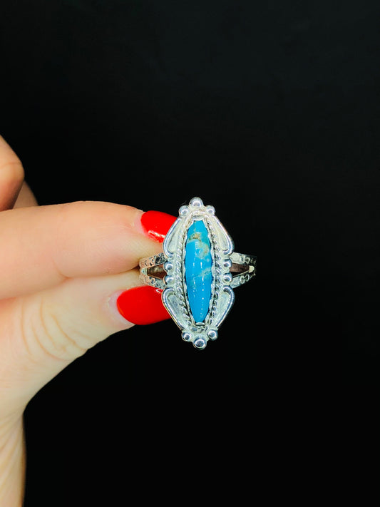 Sterling Silver Turquoise Ring Signed