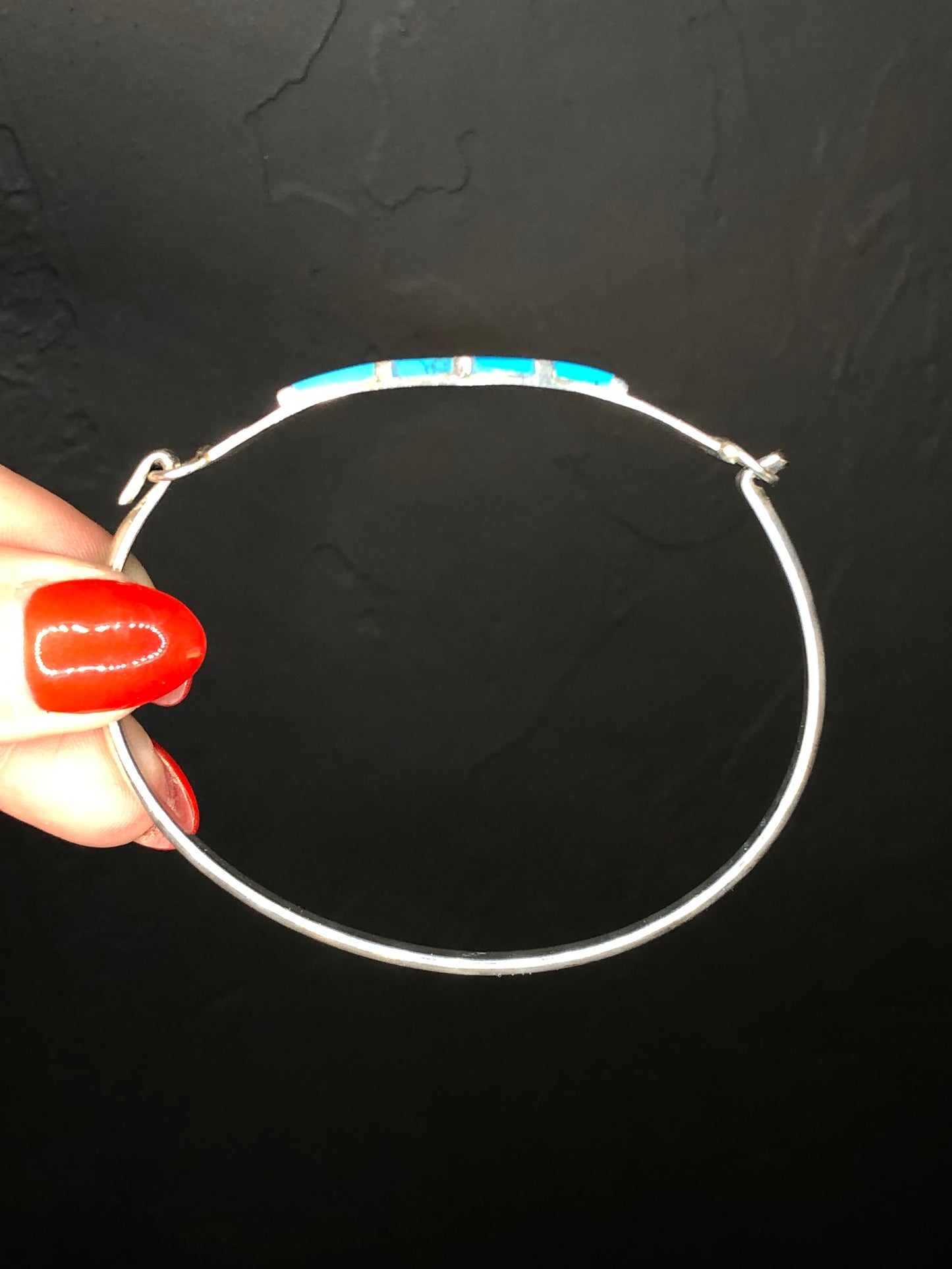 Sterling Silver Turquoise Bangle Bracelet
