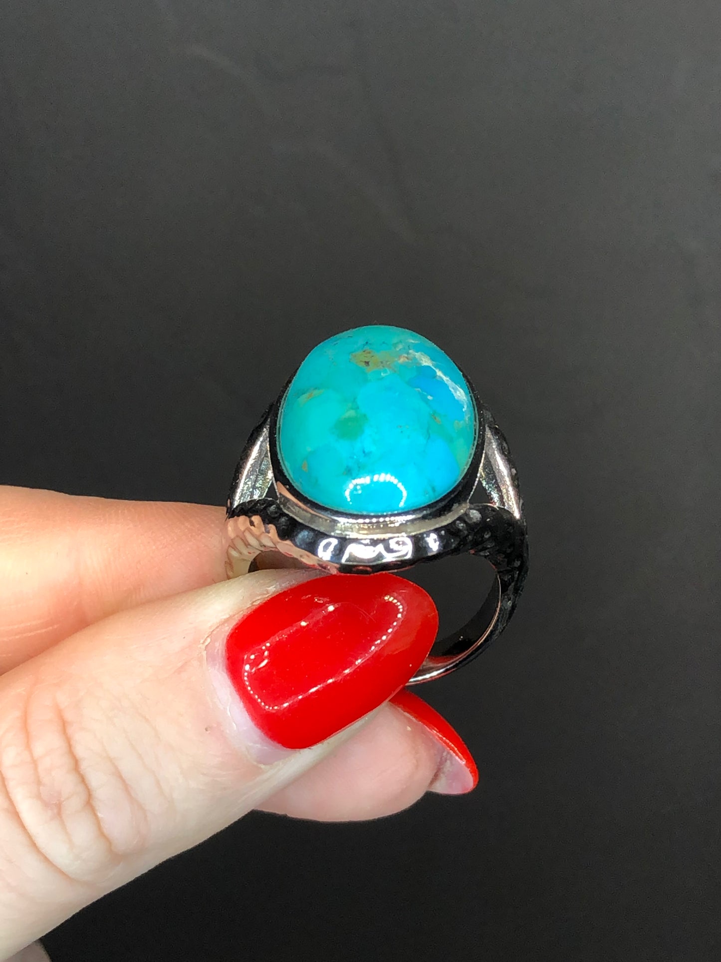 Turquoise Stainless Steel Ring
