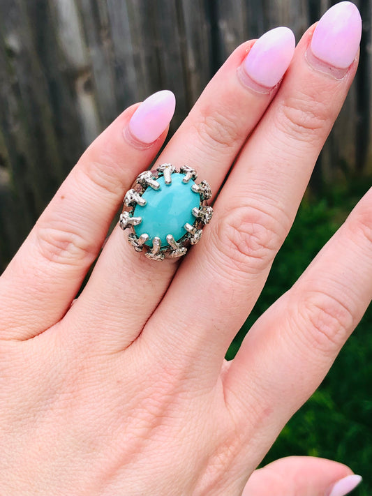 Sterling Turquoise Nest Ring