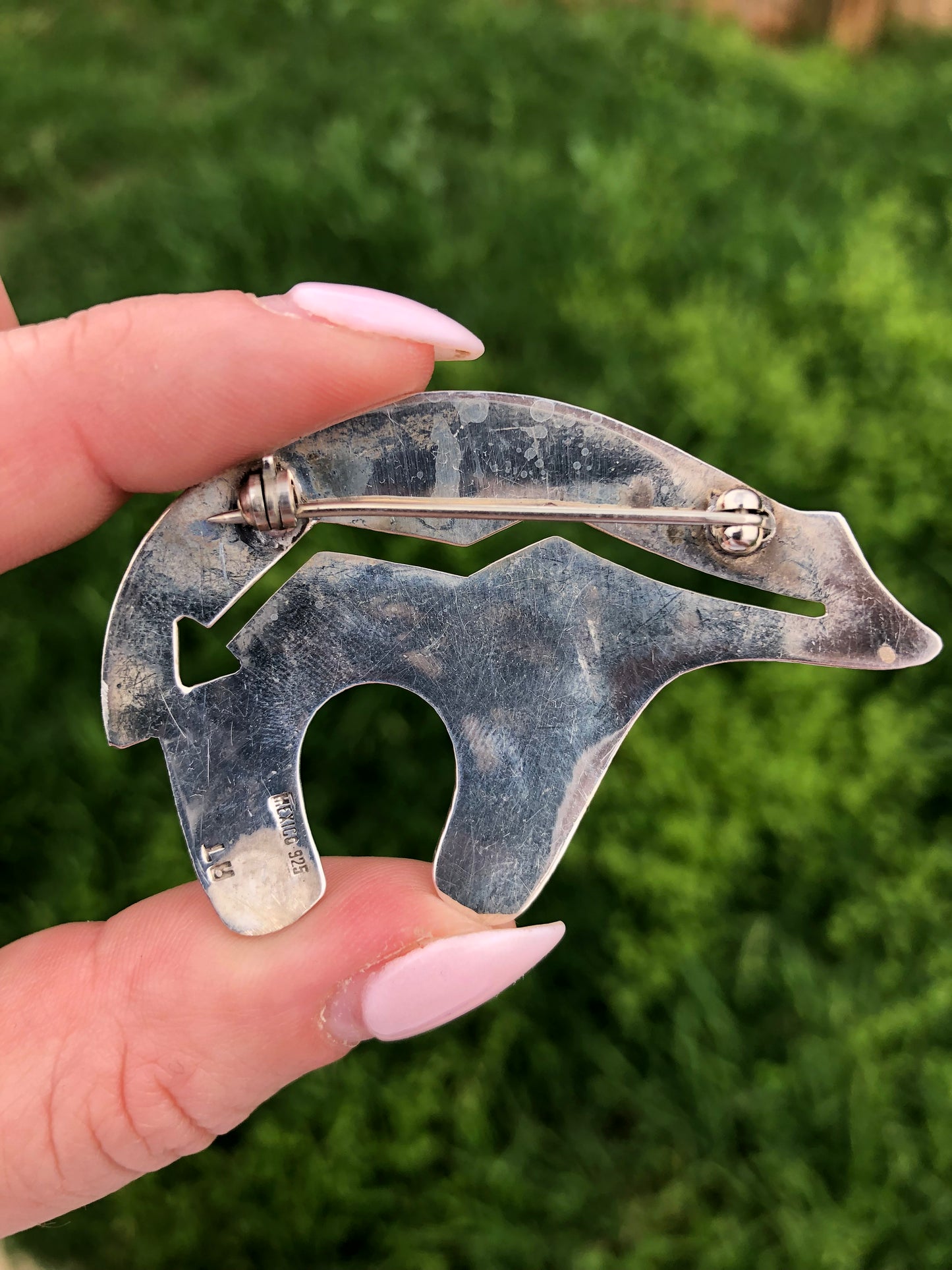 Sterling Hopi Bear Brooch/Pin