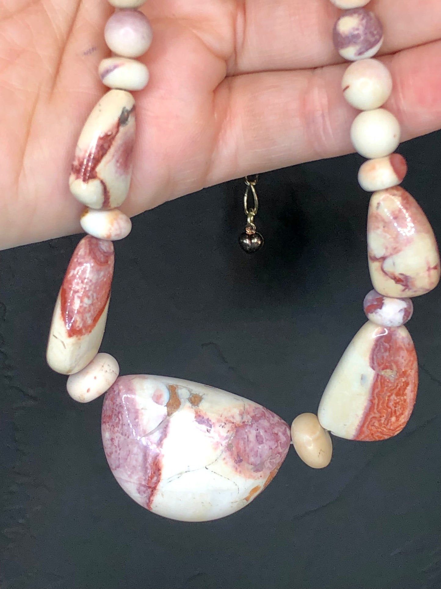 Mookaite Jasper Matching Necklace+Earring Set