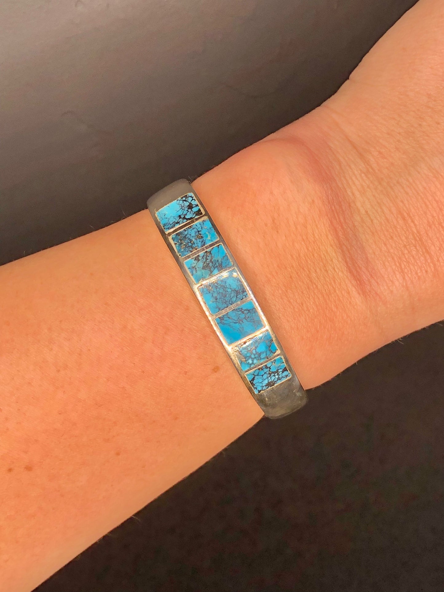 Solid Sterling Turquoise Cuff Bracelet