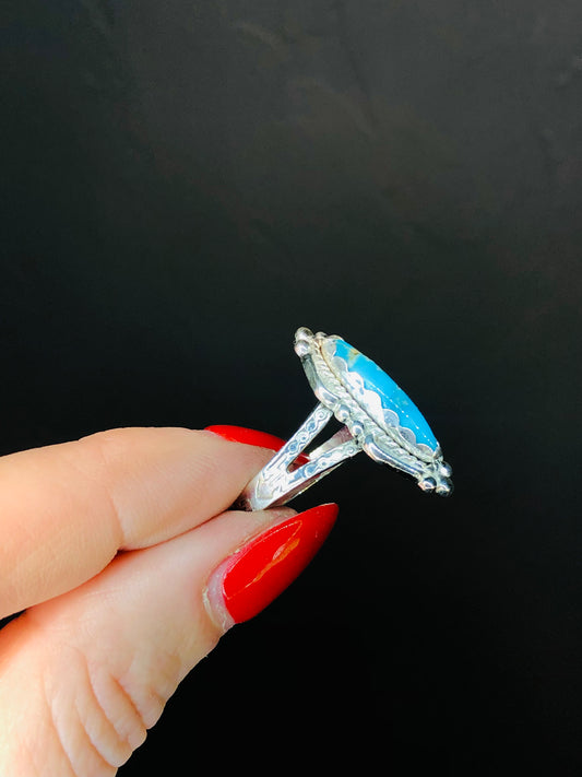 Sterling Silver Turquoise Ring Signed