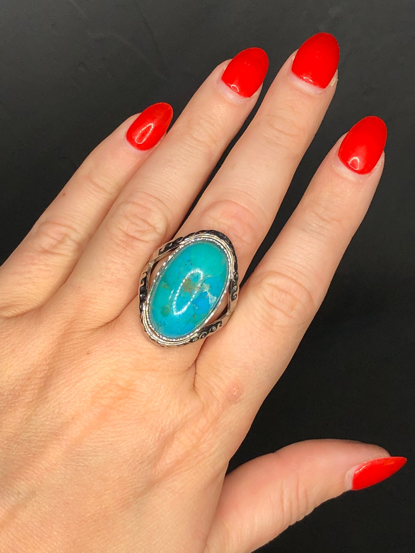 Turquoise Stainless Steel Ring