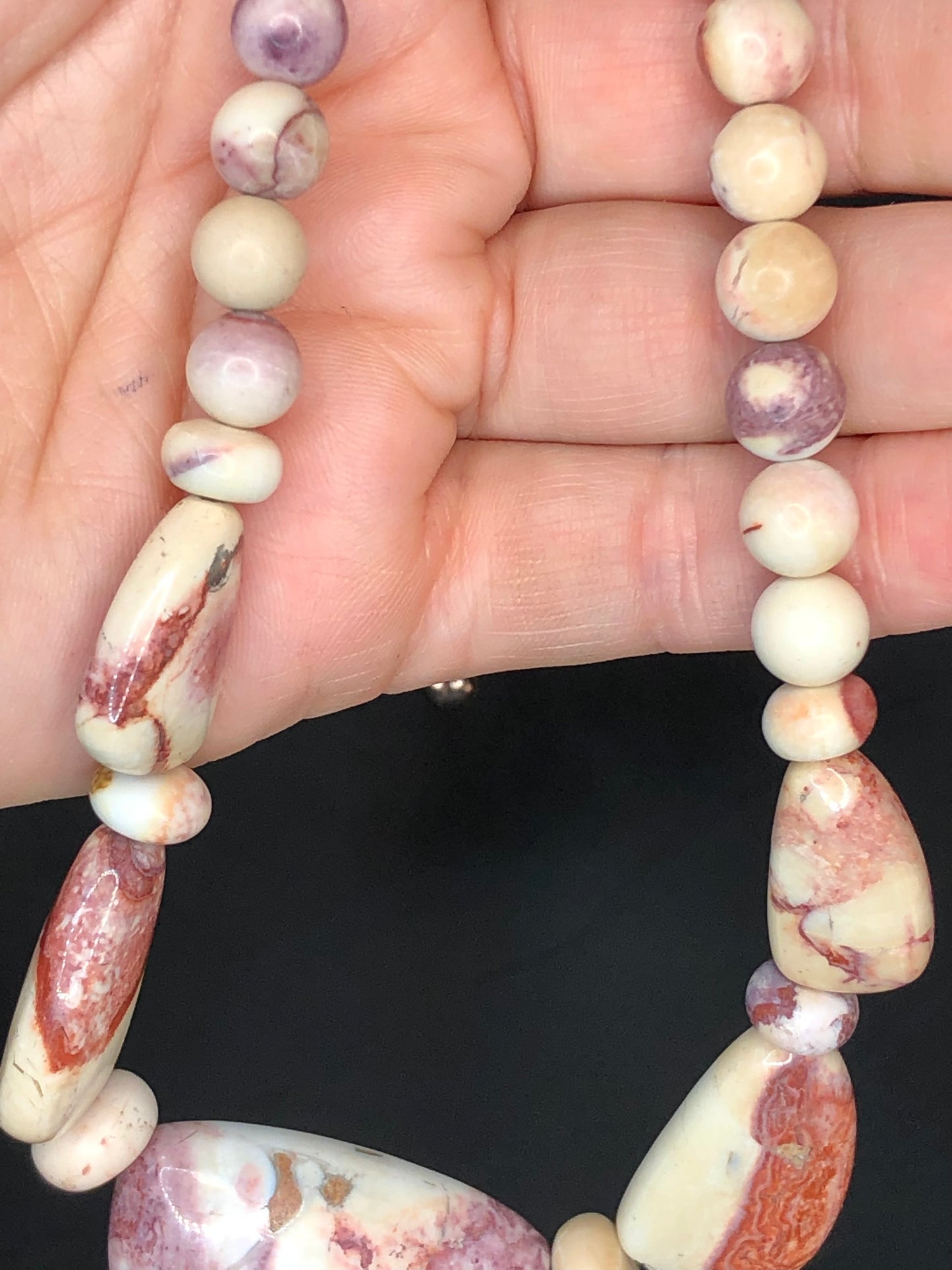 Mookaite Jasper Matching Necklace+Earring Set