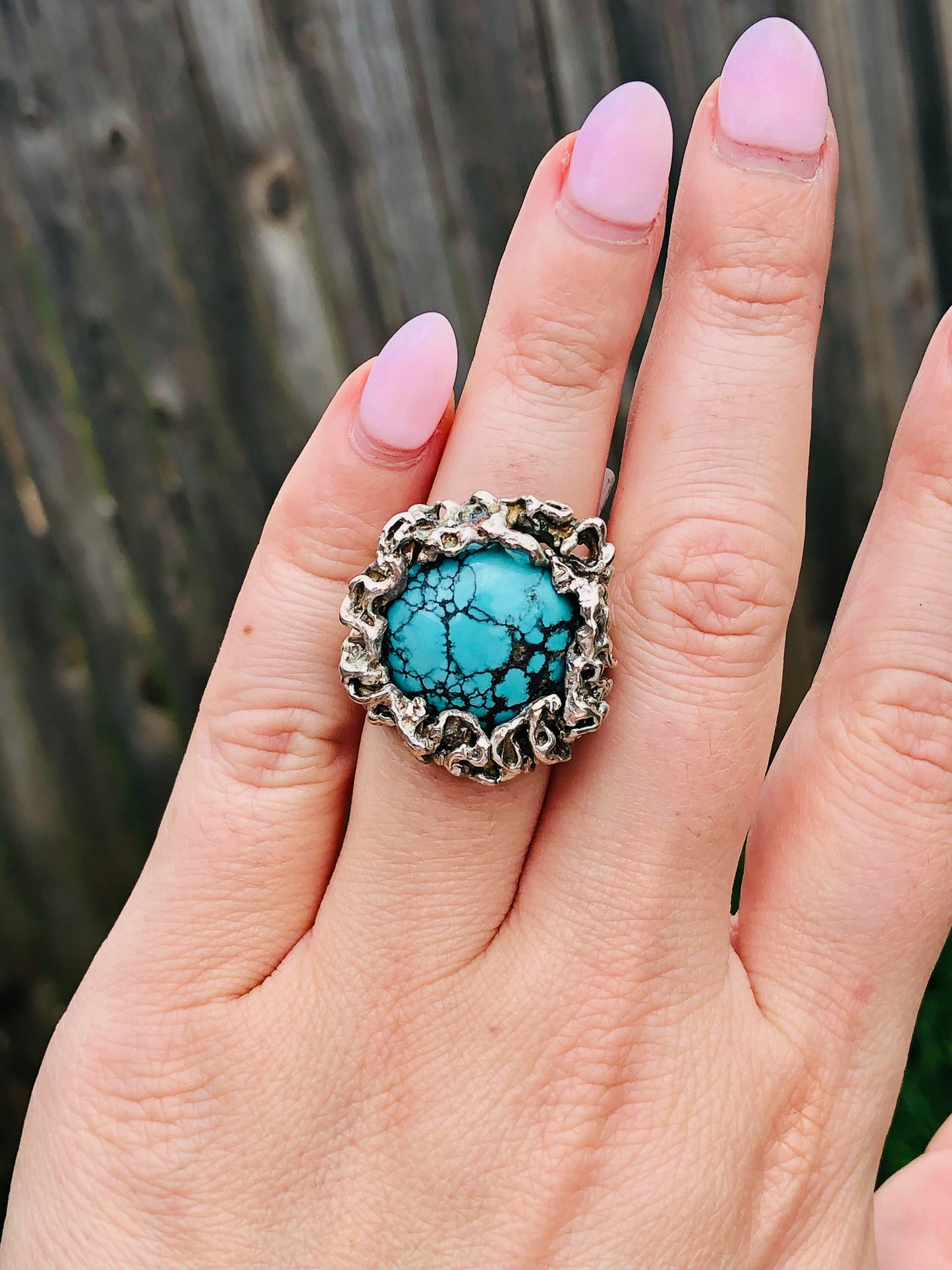 Sterling Turquoise Nest Ring