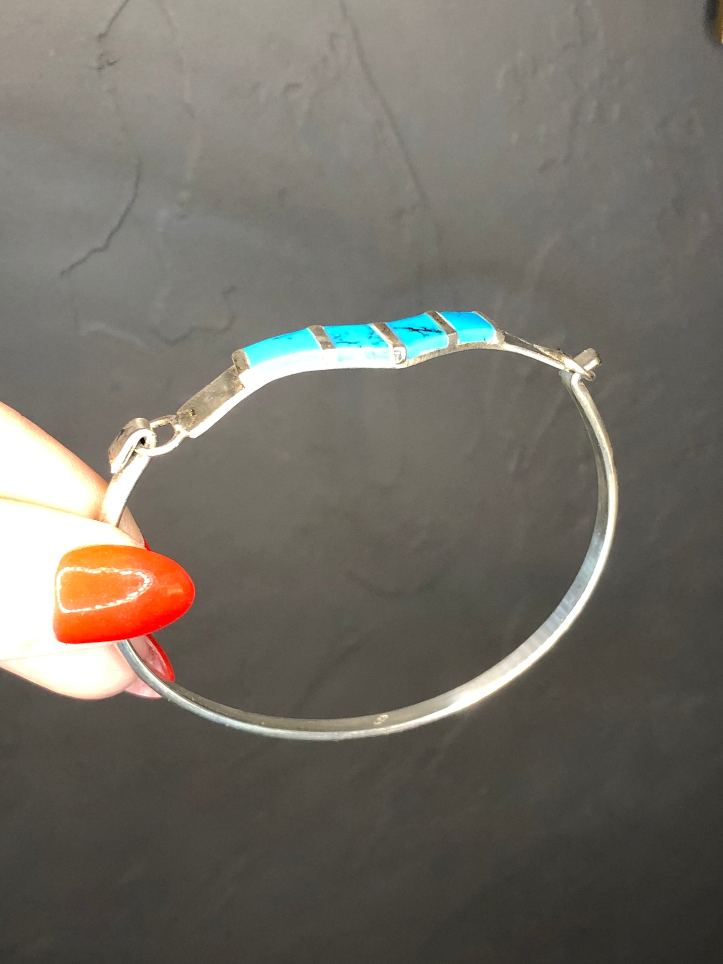 Sterling Silver Turquoise Bangle Bracelet