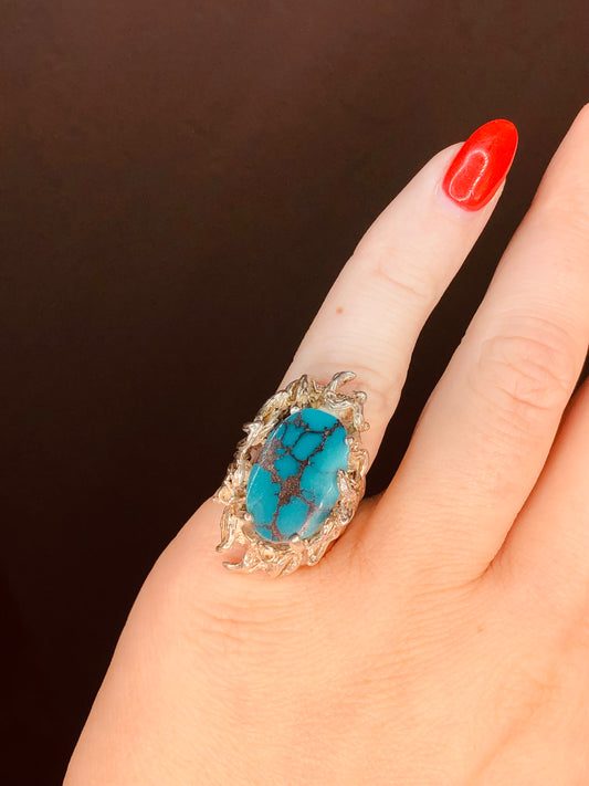 Sterling Turquoise Nest Ring