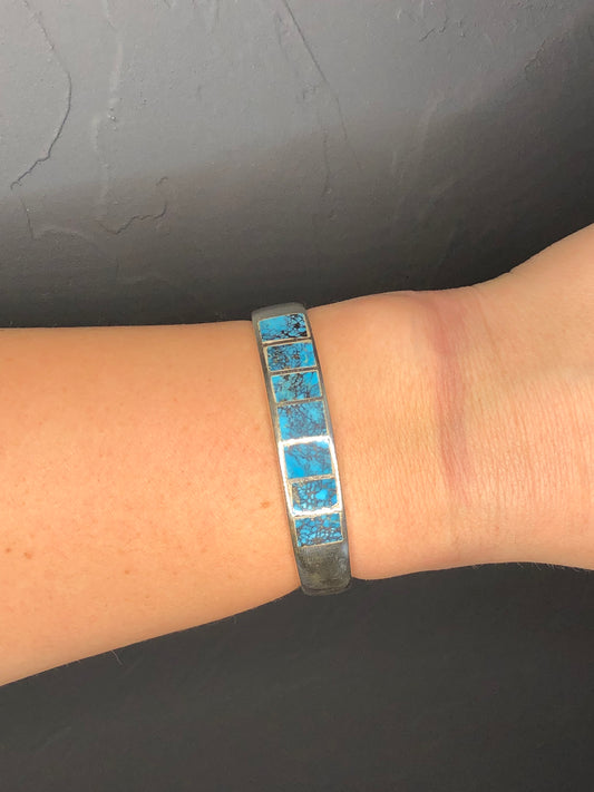 Solid Sterling Turquoise Cuff Bracelet