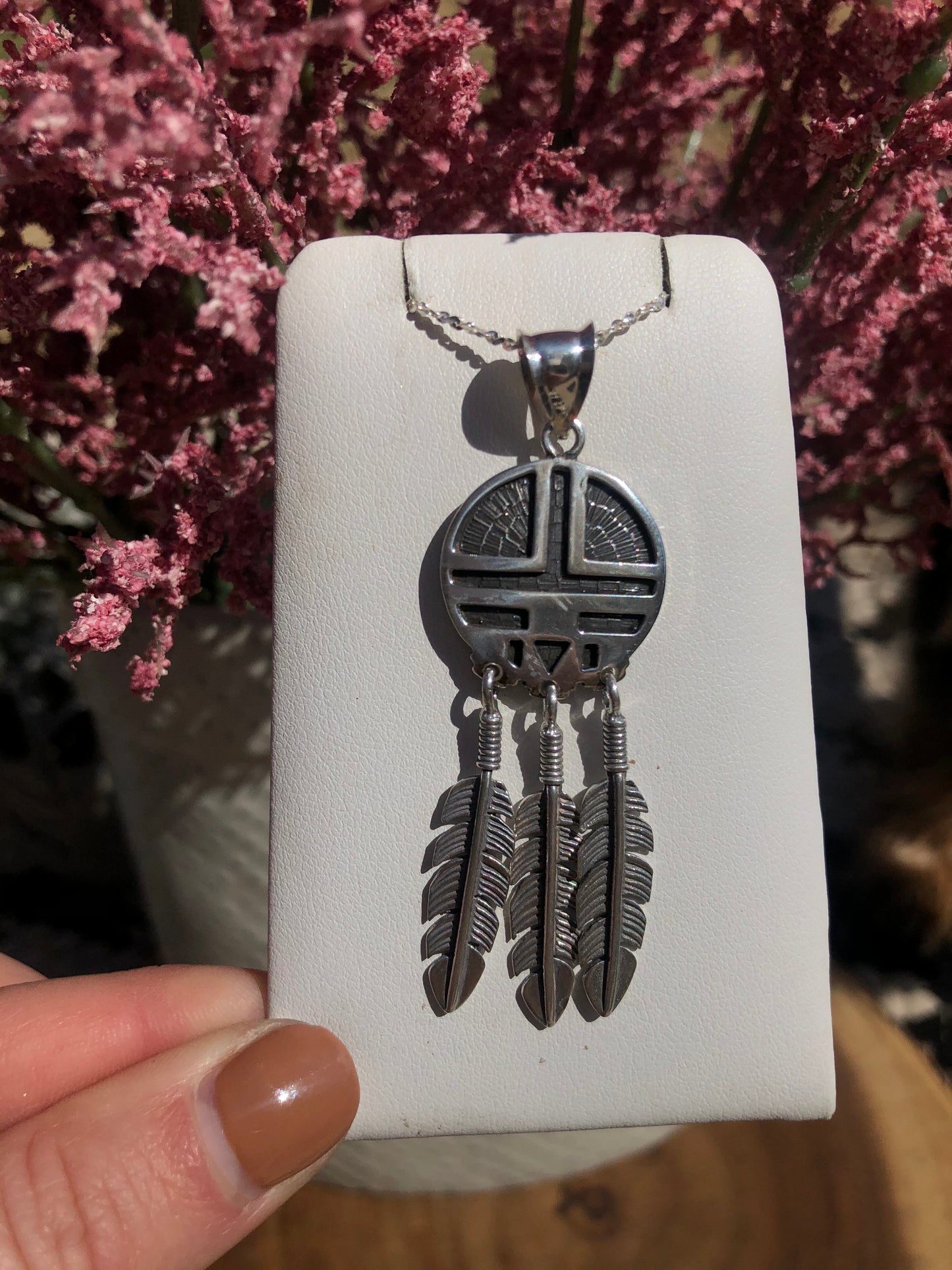 Sterling Silver Native American Feather Pendant
