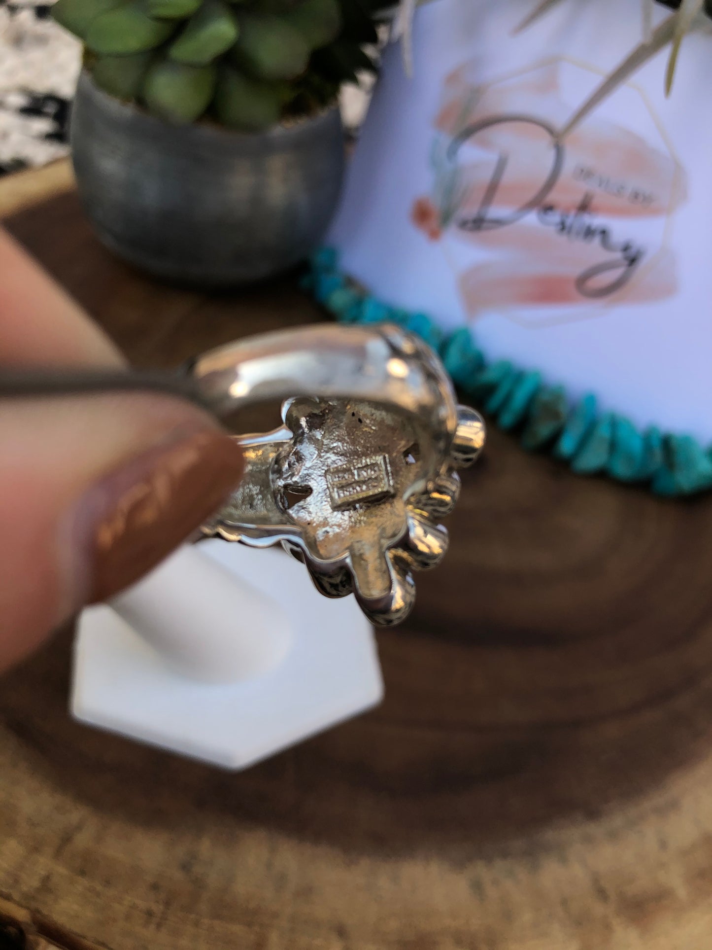 Vintage Sterling Silver Handmade Sleeping Beauty Ring