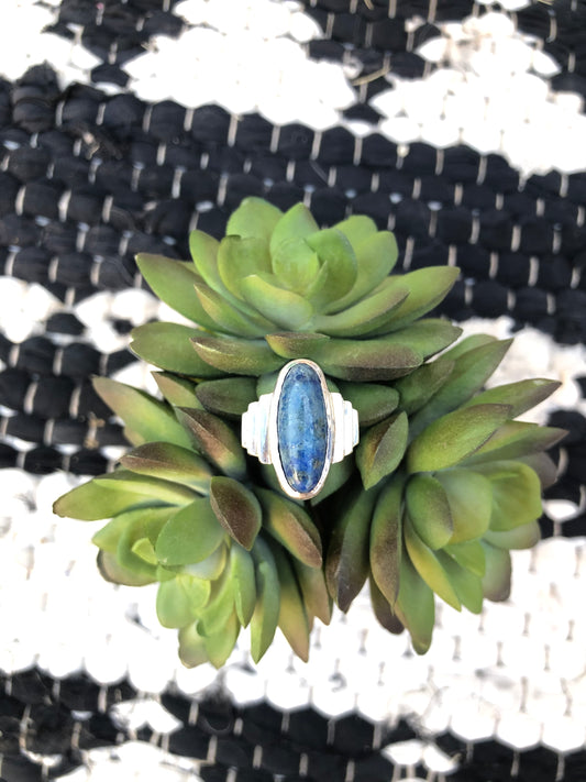 Sterling Silver Denim Blue Lapis Ring