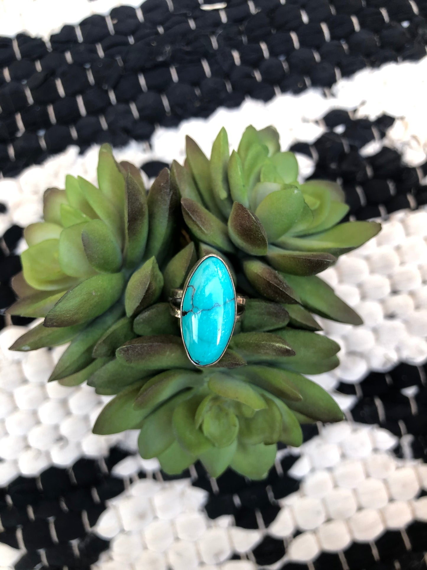 Turquoise Sterling Silver Signed by Artist Ring
