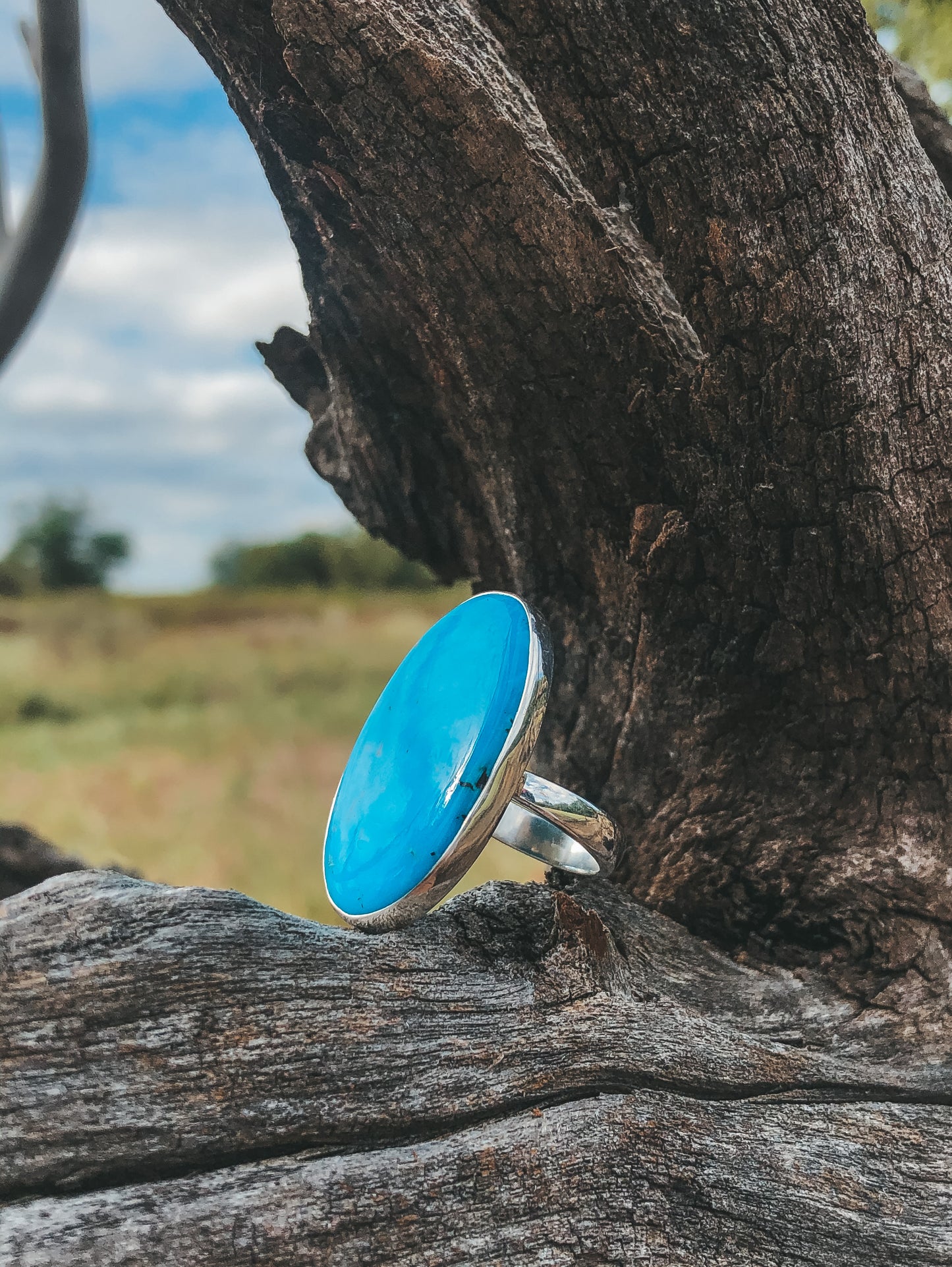 New Sterling Oval Turquoise Ring