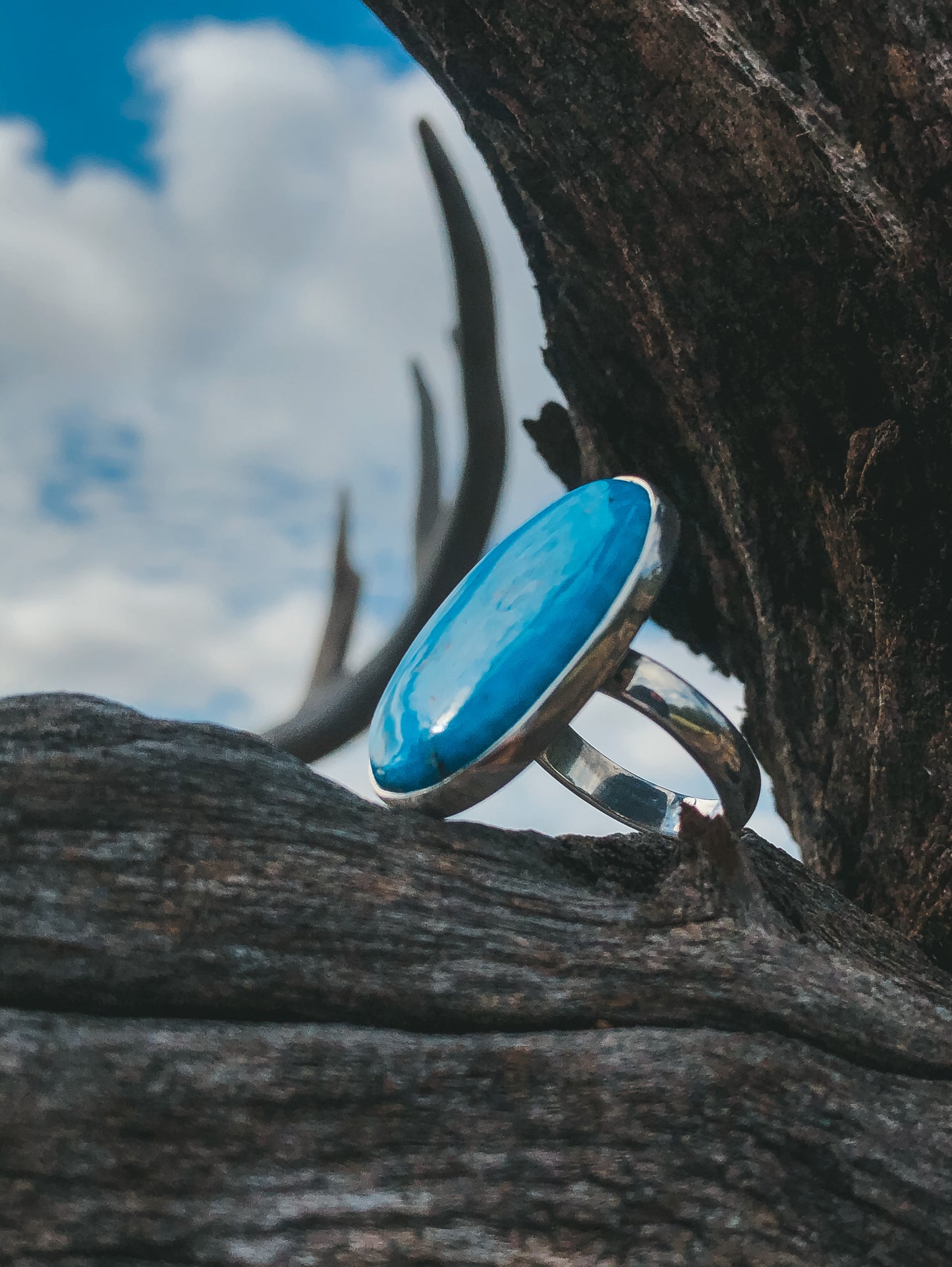 New Sterling Oval Turquoise Ring