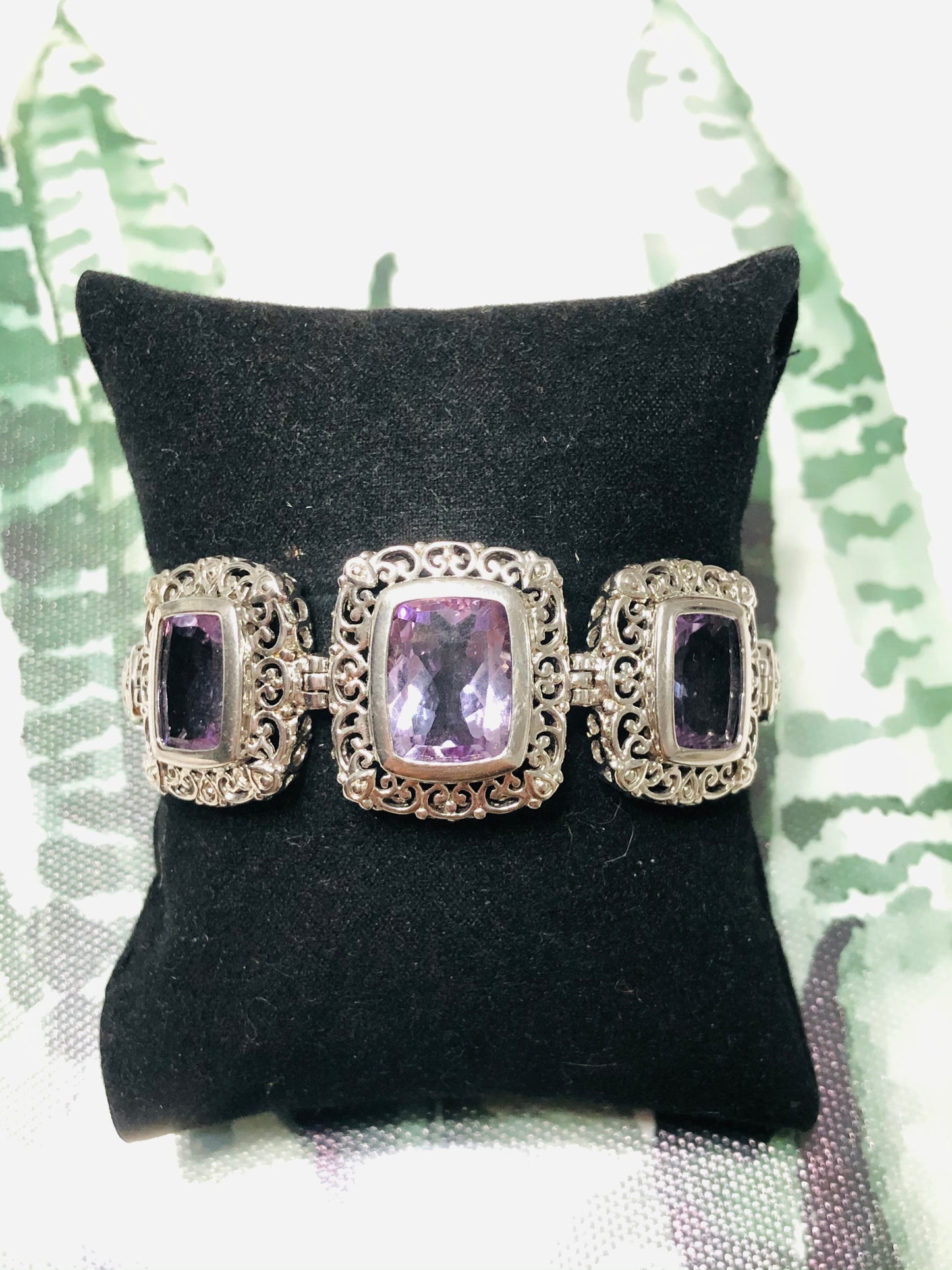Sterling Silver Amethyst Bracelet