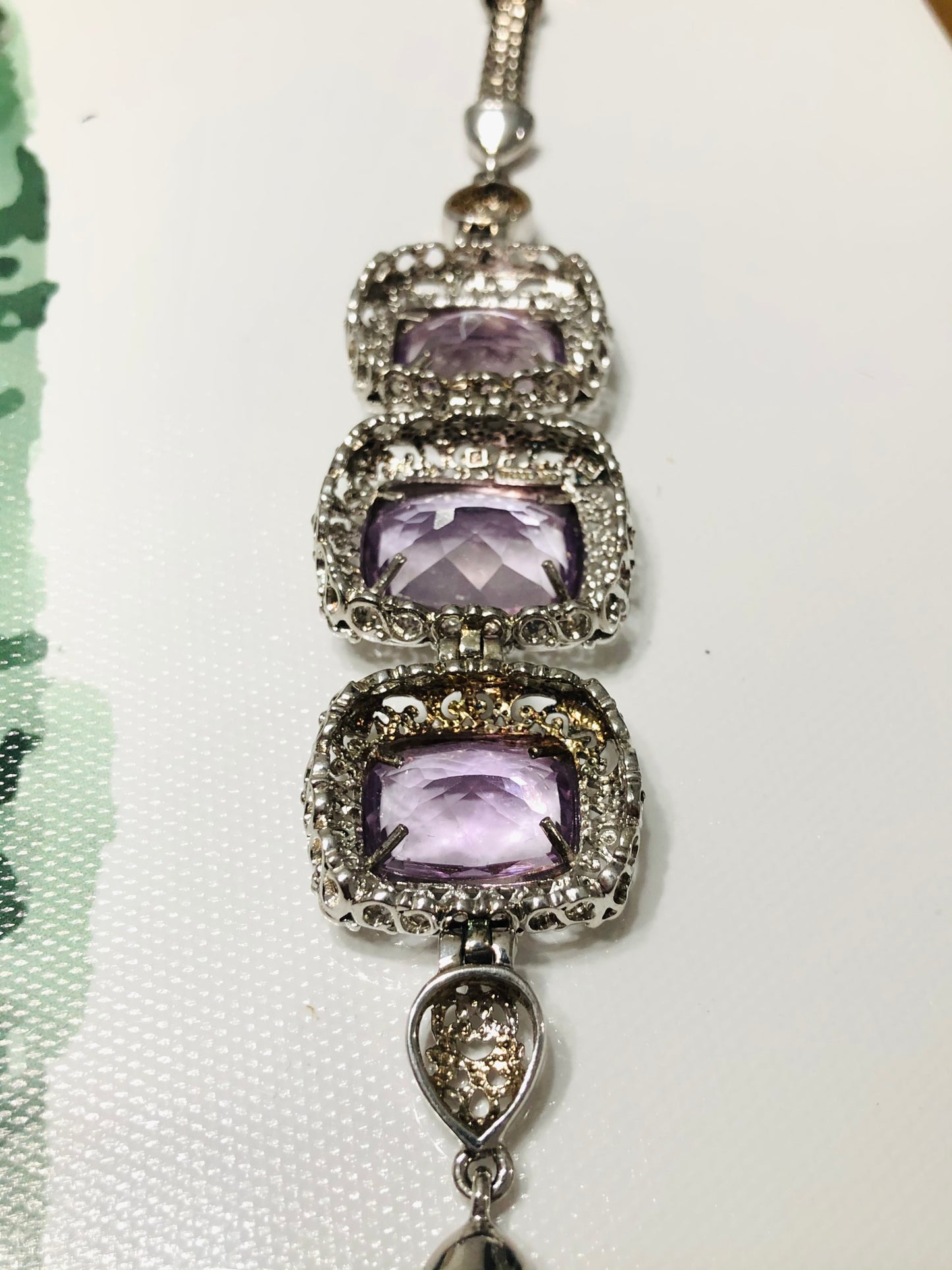 Sterling Silver Amethyst Bracelet