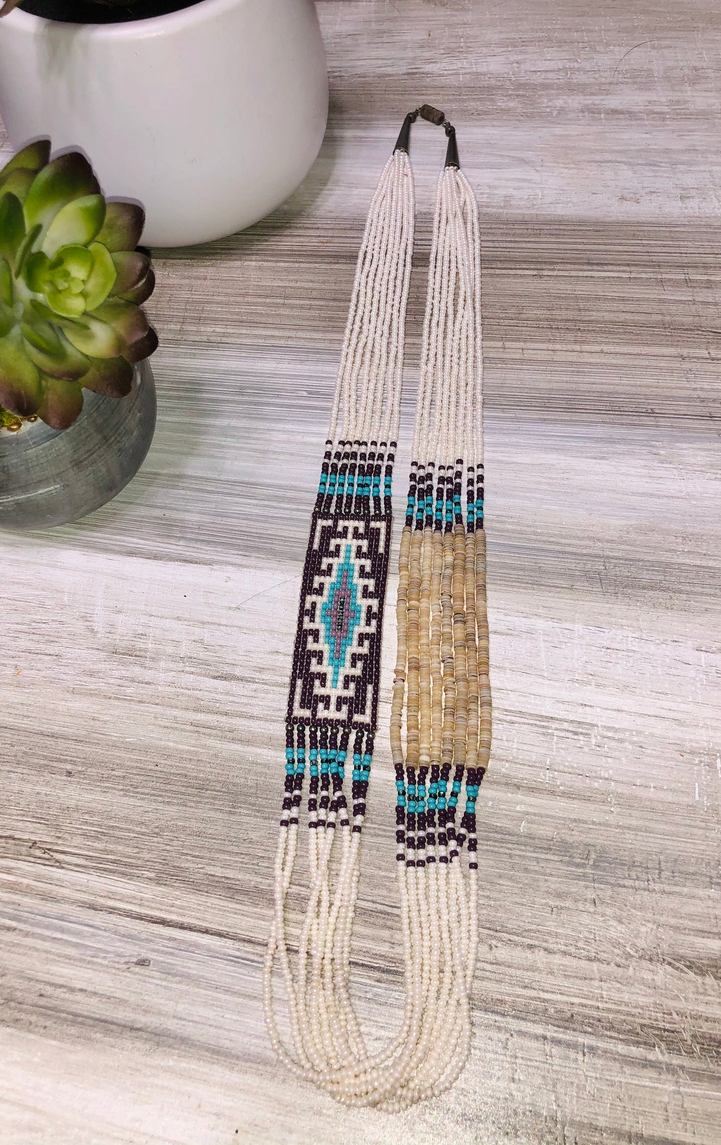Native American Handmade Heishi + Beaded Necklace