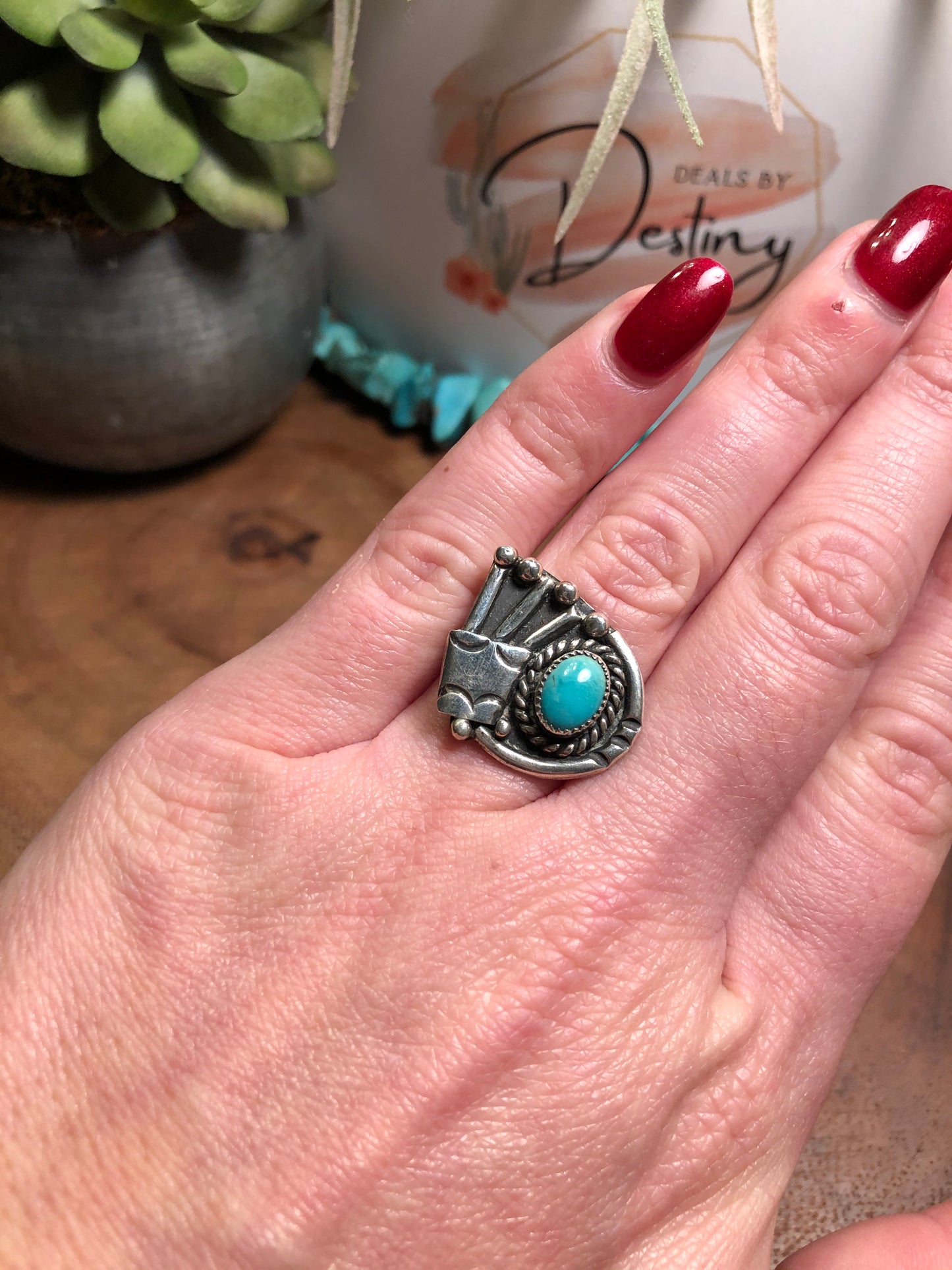 Navajo Sterling Silver Turquoise Ring