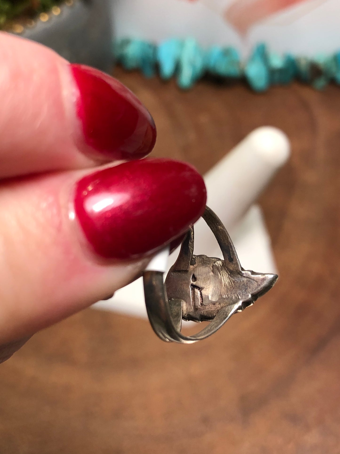 Vintage Sterling Silver Handmade Leaf Ring