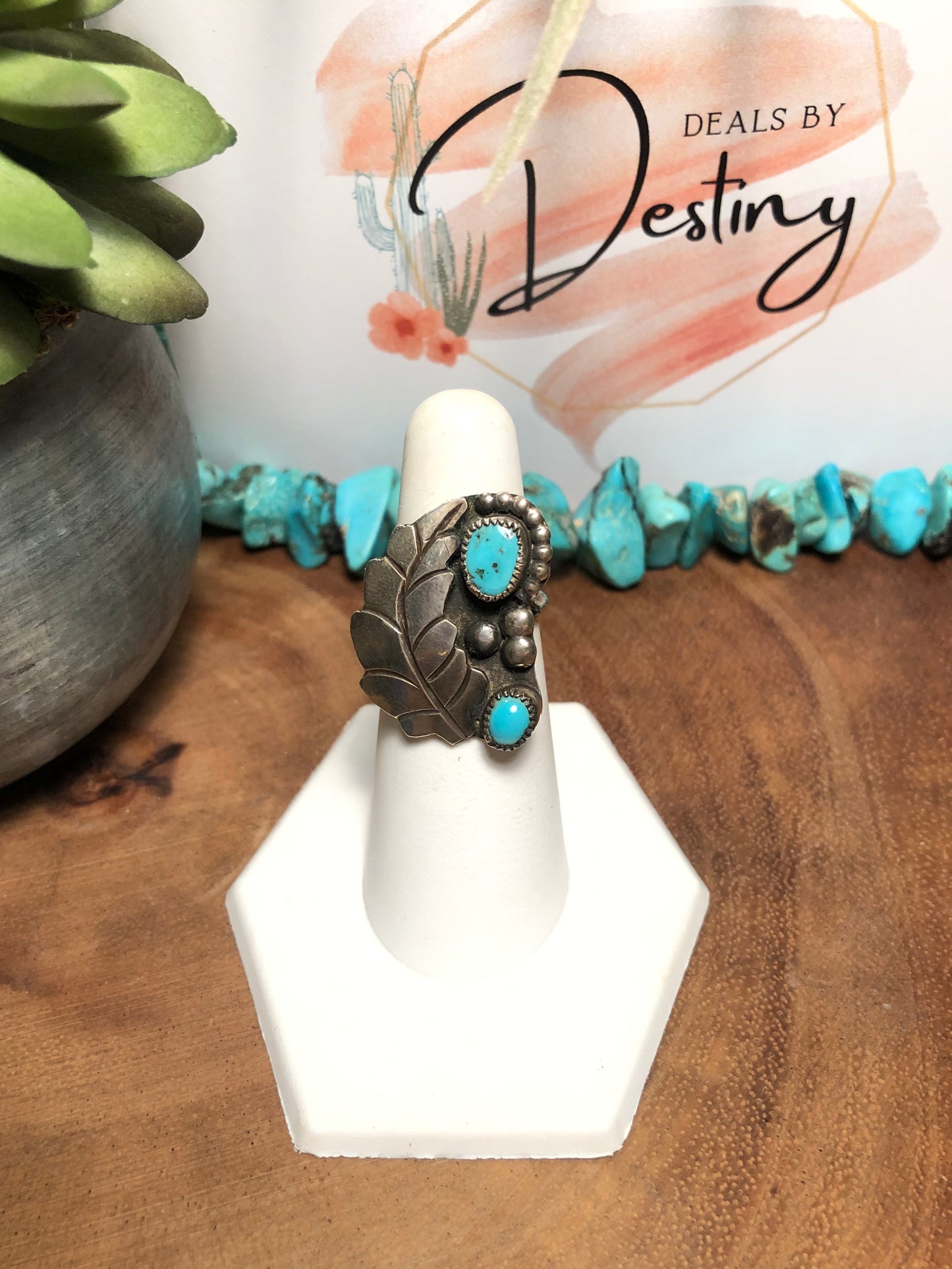 Vintage Sterling Silver Turquoise Ring