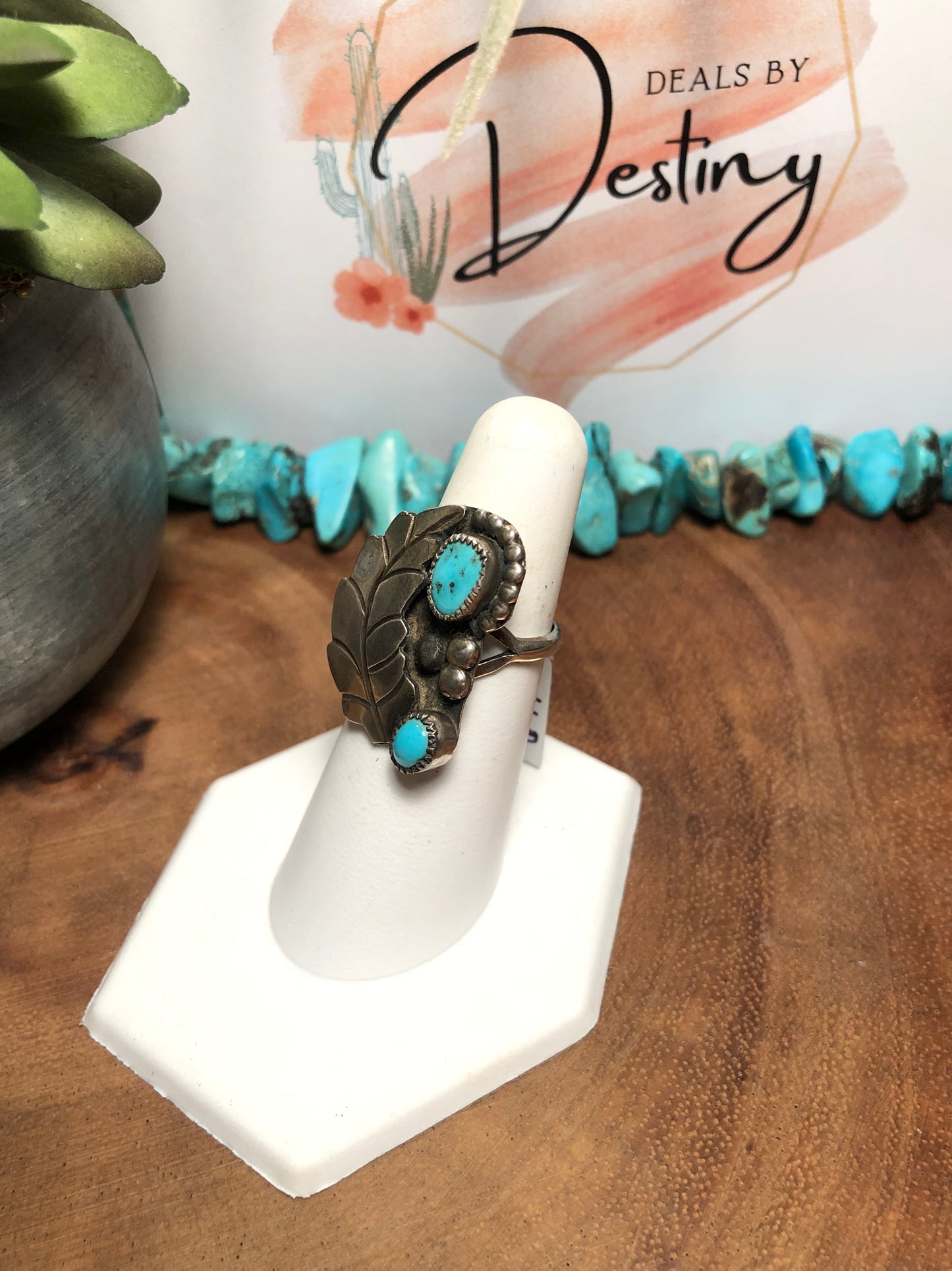 Vintage Sterling Silver Turquoise Ring