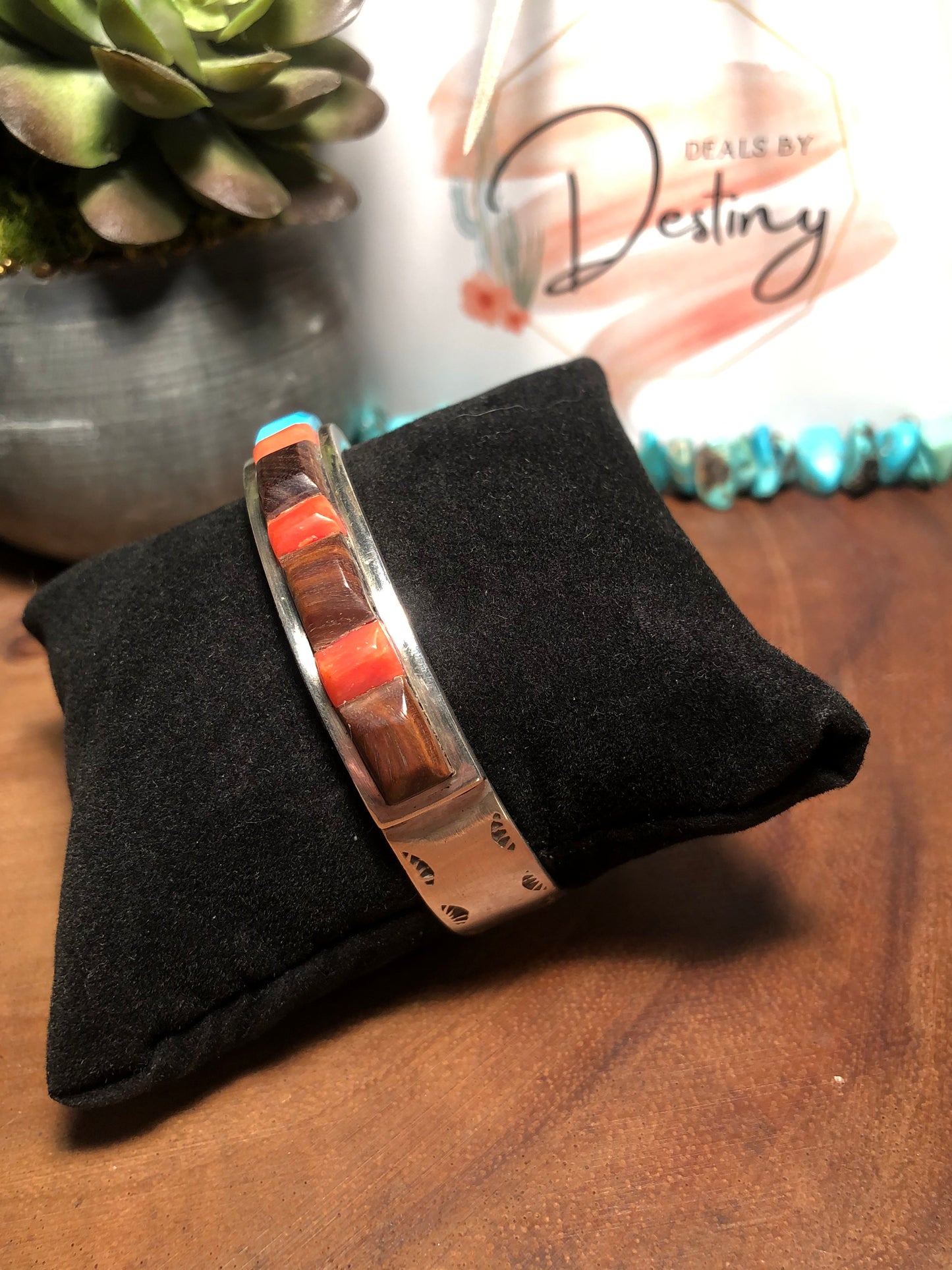 Sterling Multi Stone CuffBracelet