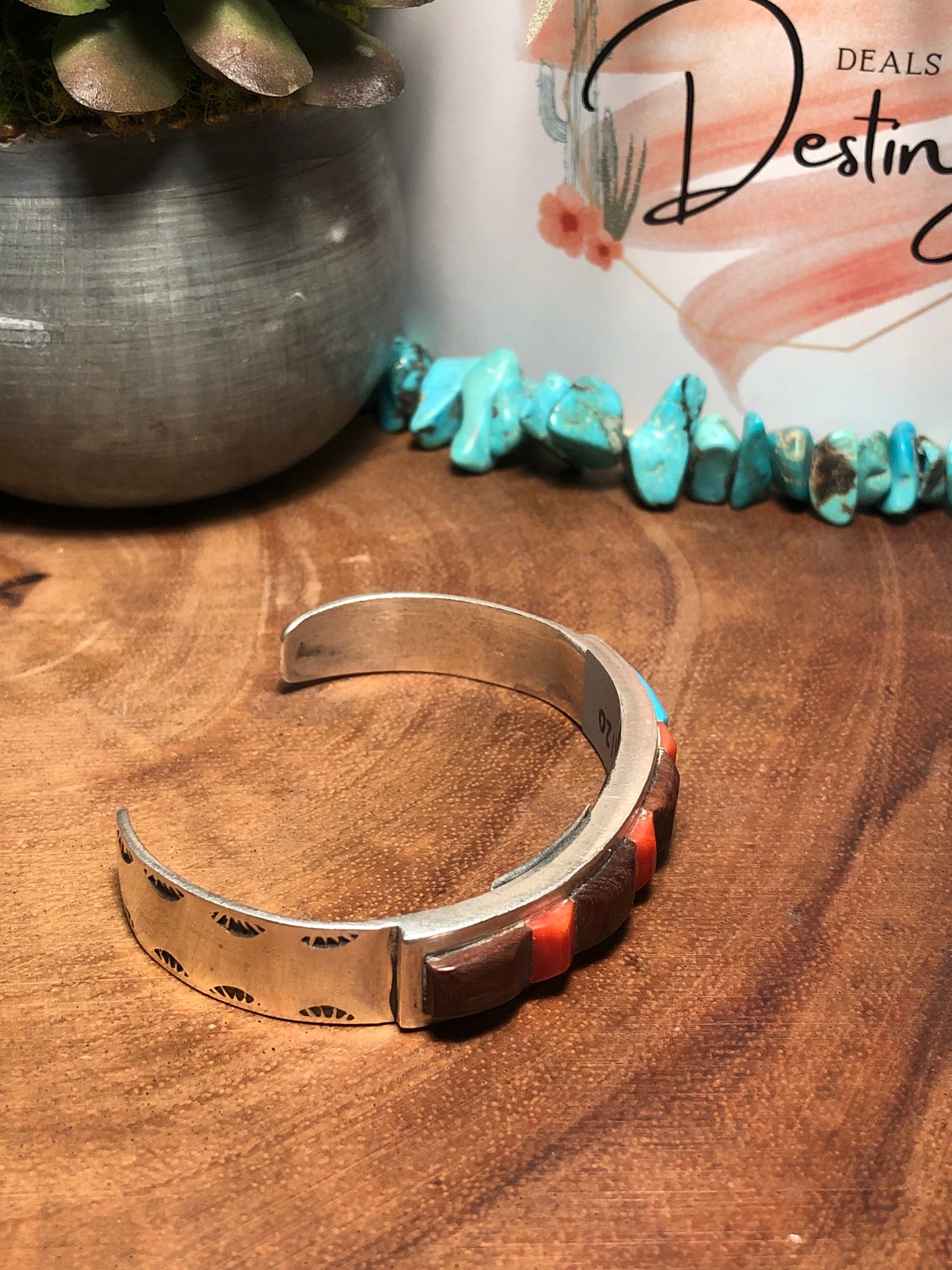 Sterling Multi Stone CuffBracelet
