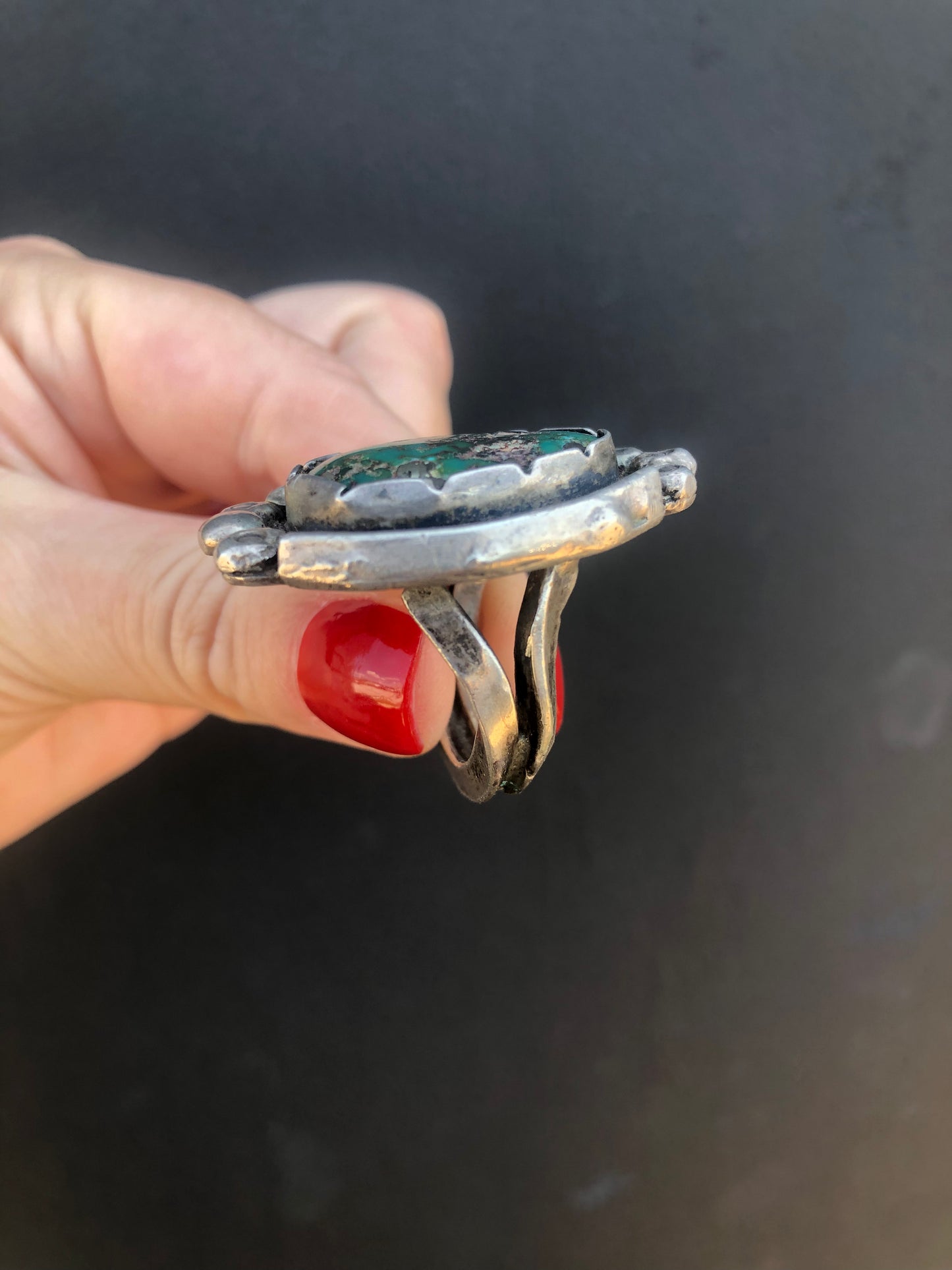 Old Pawn Vintage Sterling Turquoise Ring