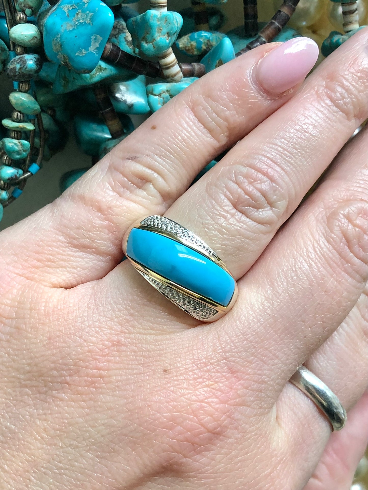 Sterling Sleeping Beauty Gold Plated Ring